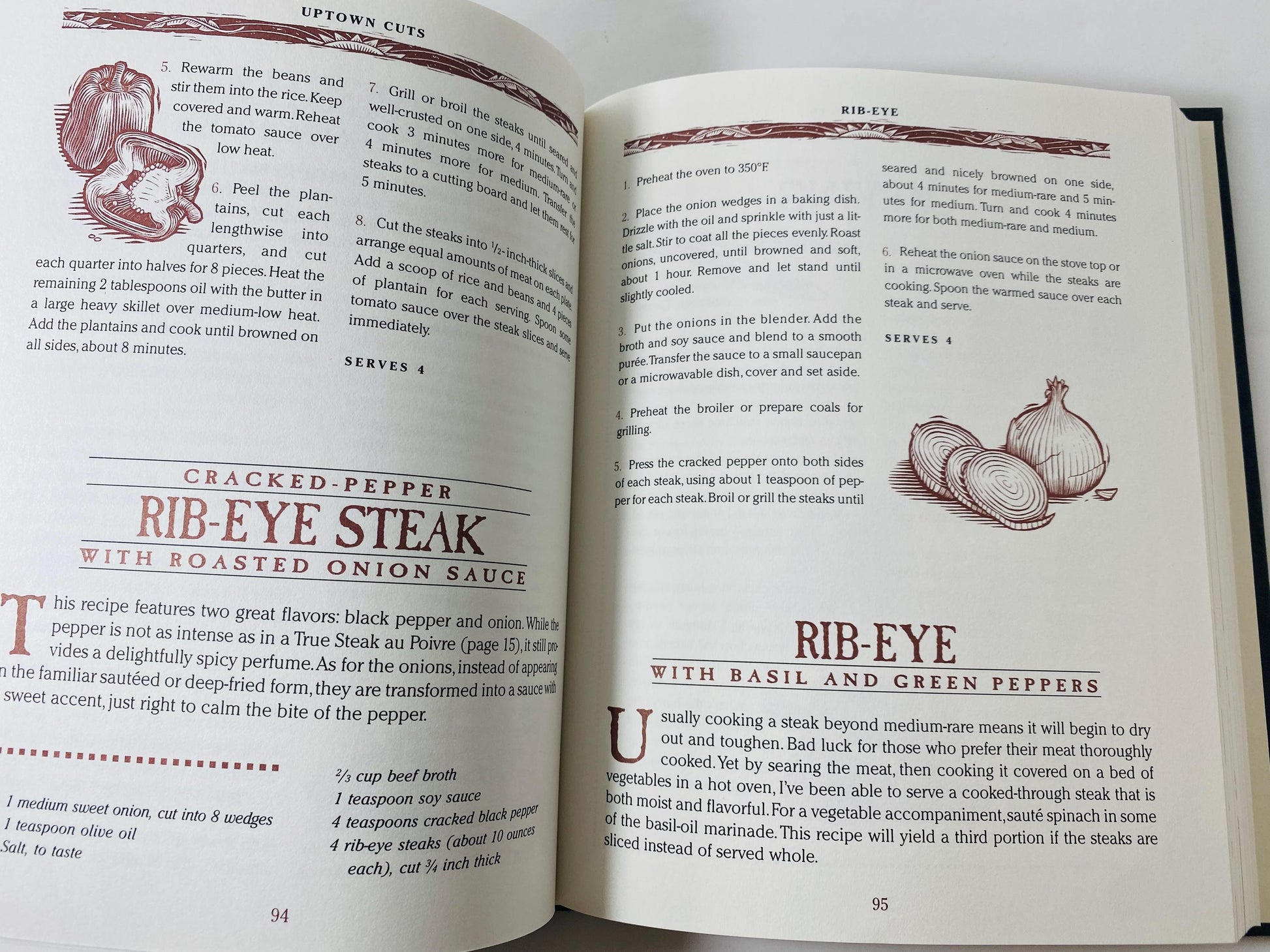 The Steak Lovers CookBook vintage cookbook by William Rice circa 1997 Carnivore meat gift Keto