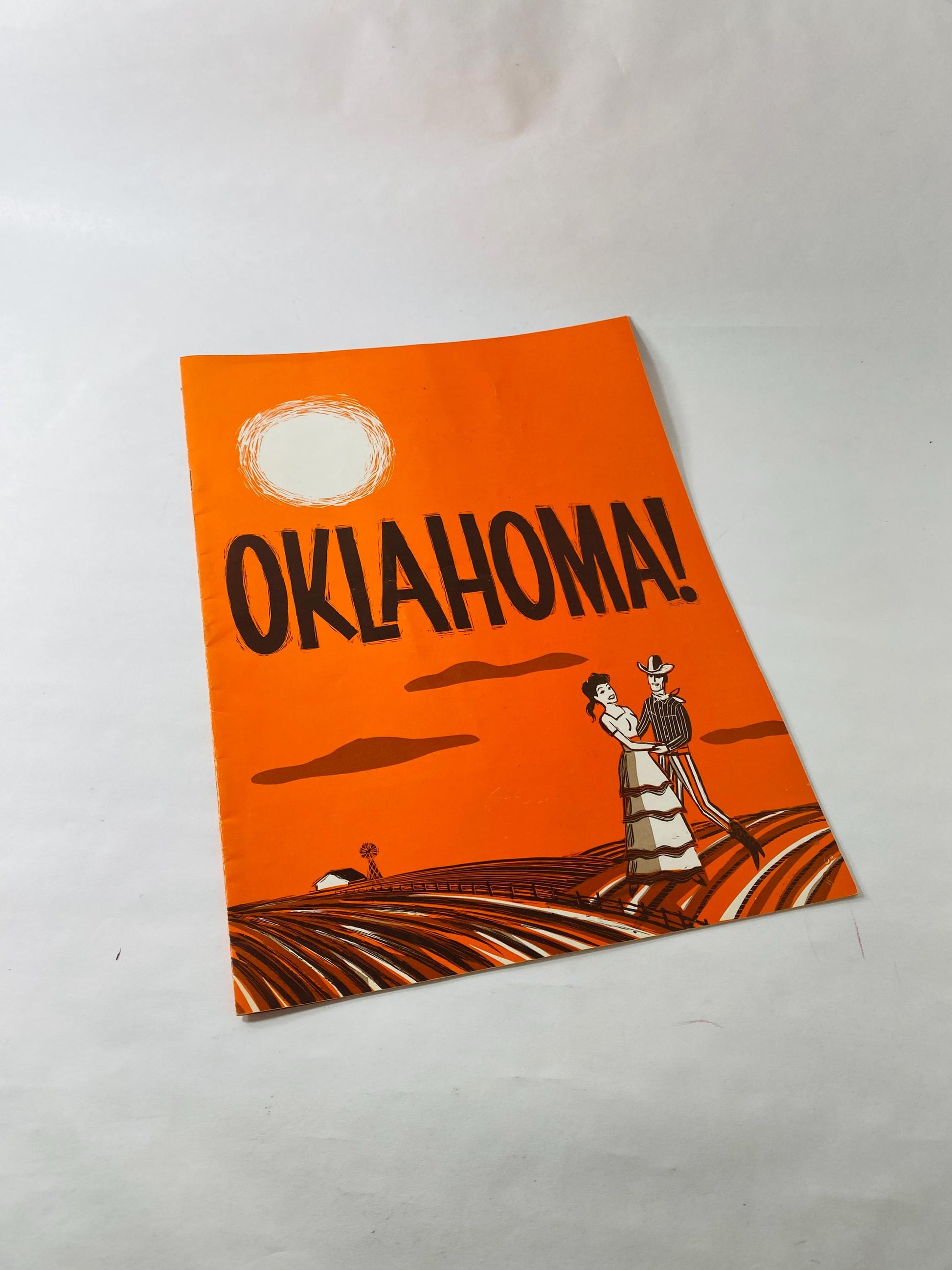 1972 Oklahoma! John Davidson SIGNED Souvenir Program Autograph Rodgers Hammerstein Vintage Musical Theater Broadway Memorabilia