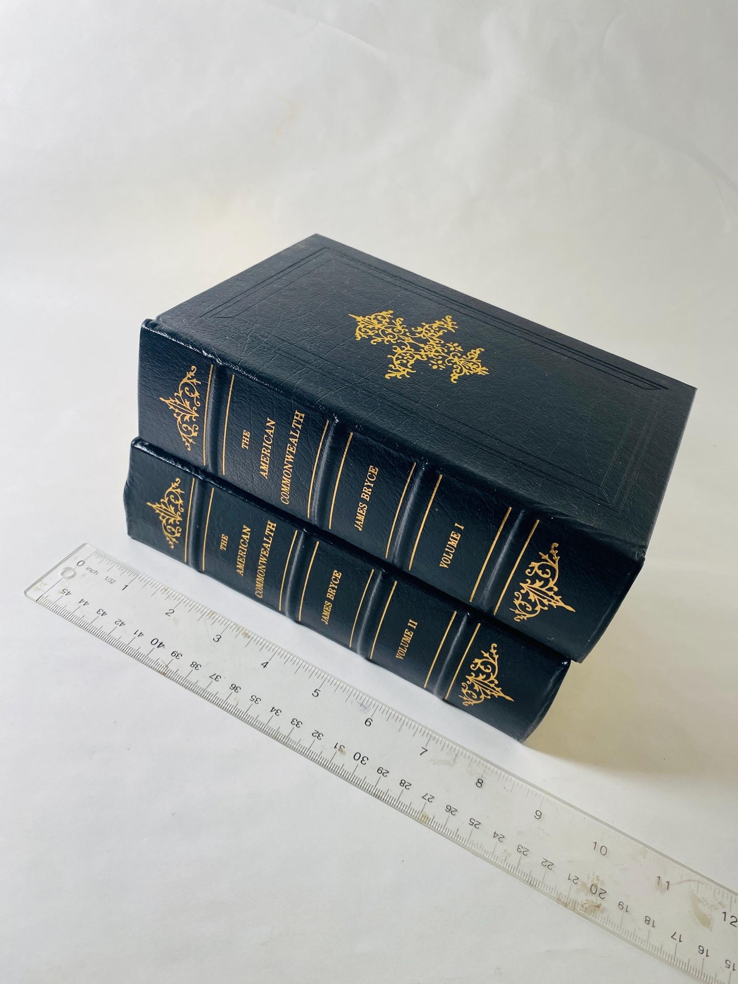 1987 American Commonwealth vintage 2 Volume Set by James Bryce Leather Gilt Law Constitutional History government philosophy attorney gift