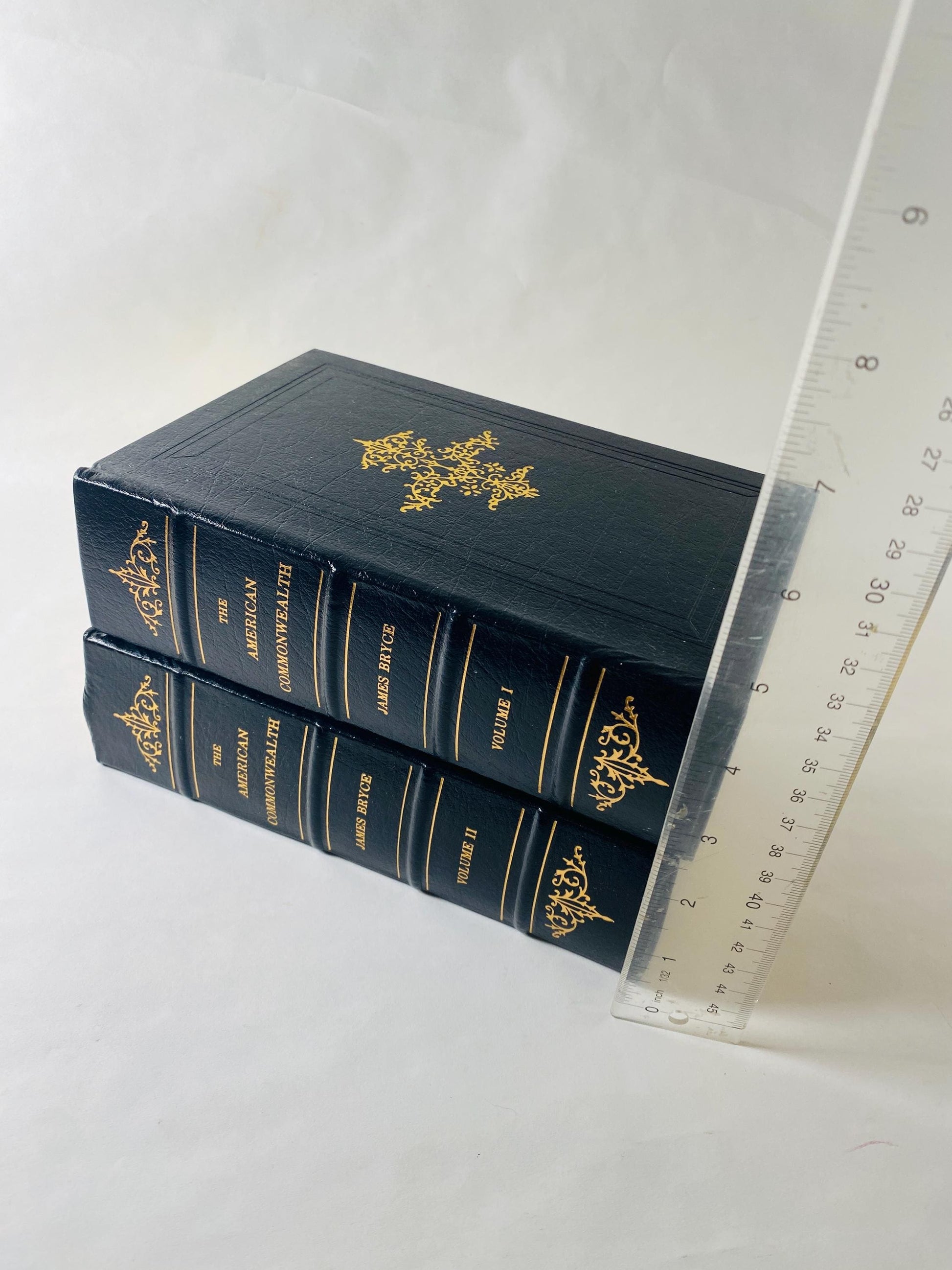 1987 American Commonwealth vintage 2 Volume Set by James Bryce Leather Gilt Law Constitutional History government philosophy attorney gift