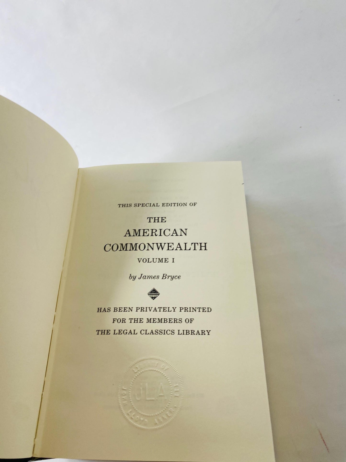 1987 American Commonwealth vintage 2 Volume Set by James Bryce Leather Gilt Law Constitutional History government philosophy attorney gift