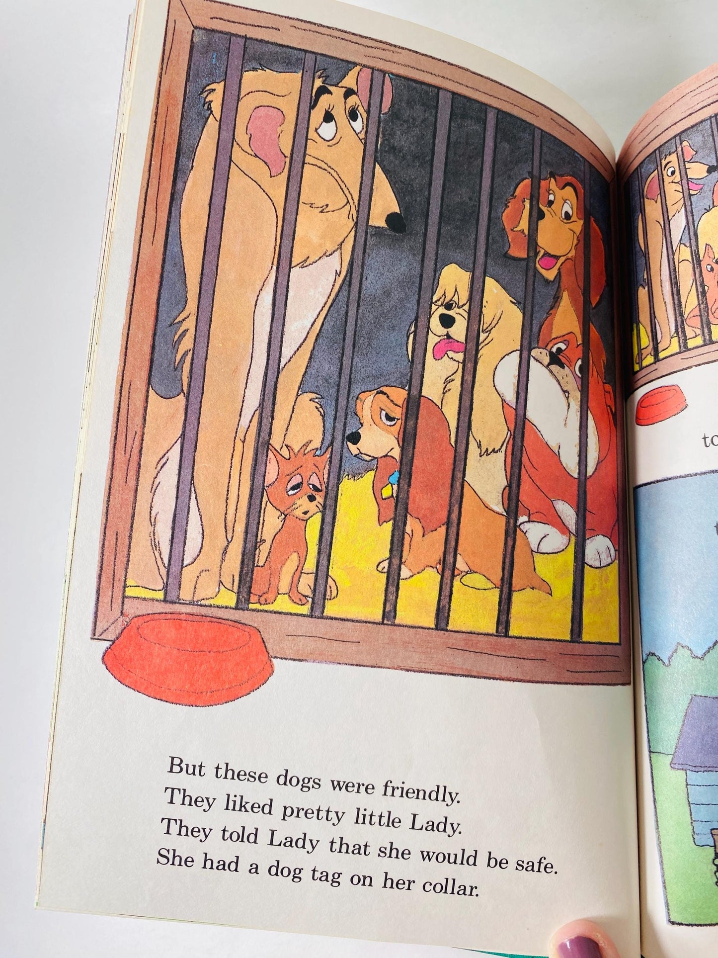 Lady and the Tramp Vintage Walt Disney large Wonderful World of Reading book circa 1981