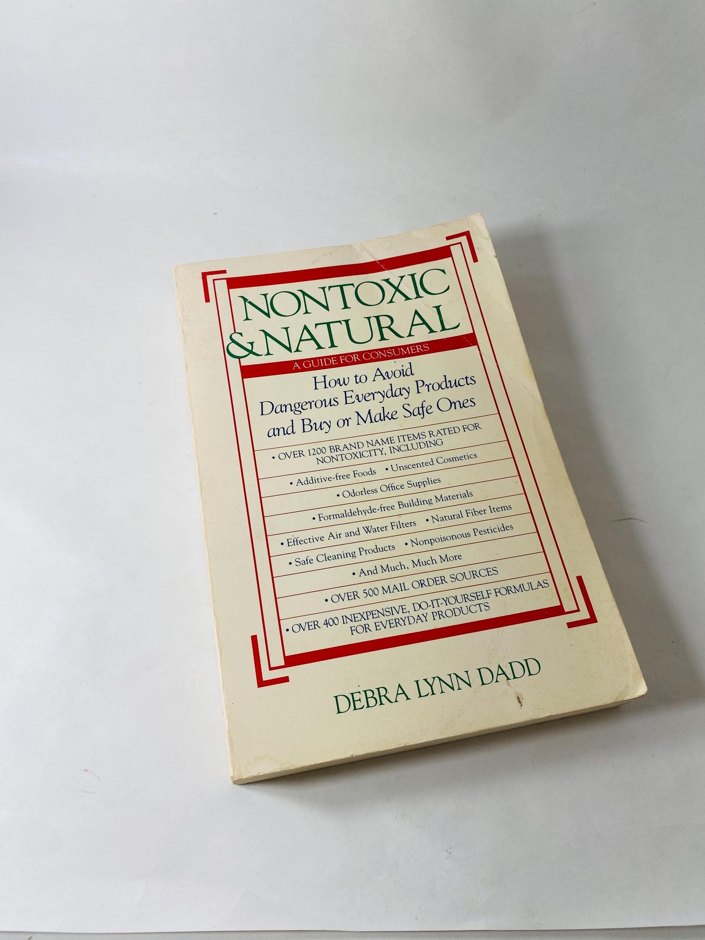 Nontoxic & Natural vintage paperback book by Debrad Dadd about how to avoid dangerous everyday products and make safe ones DIY Homestead