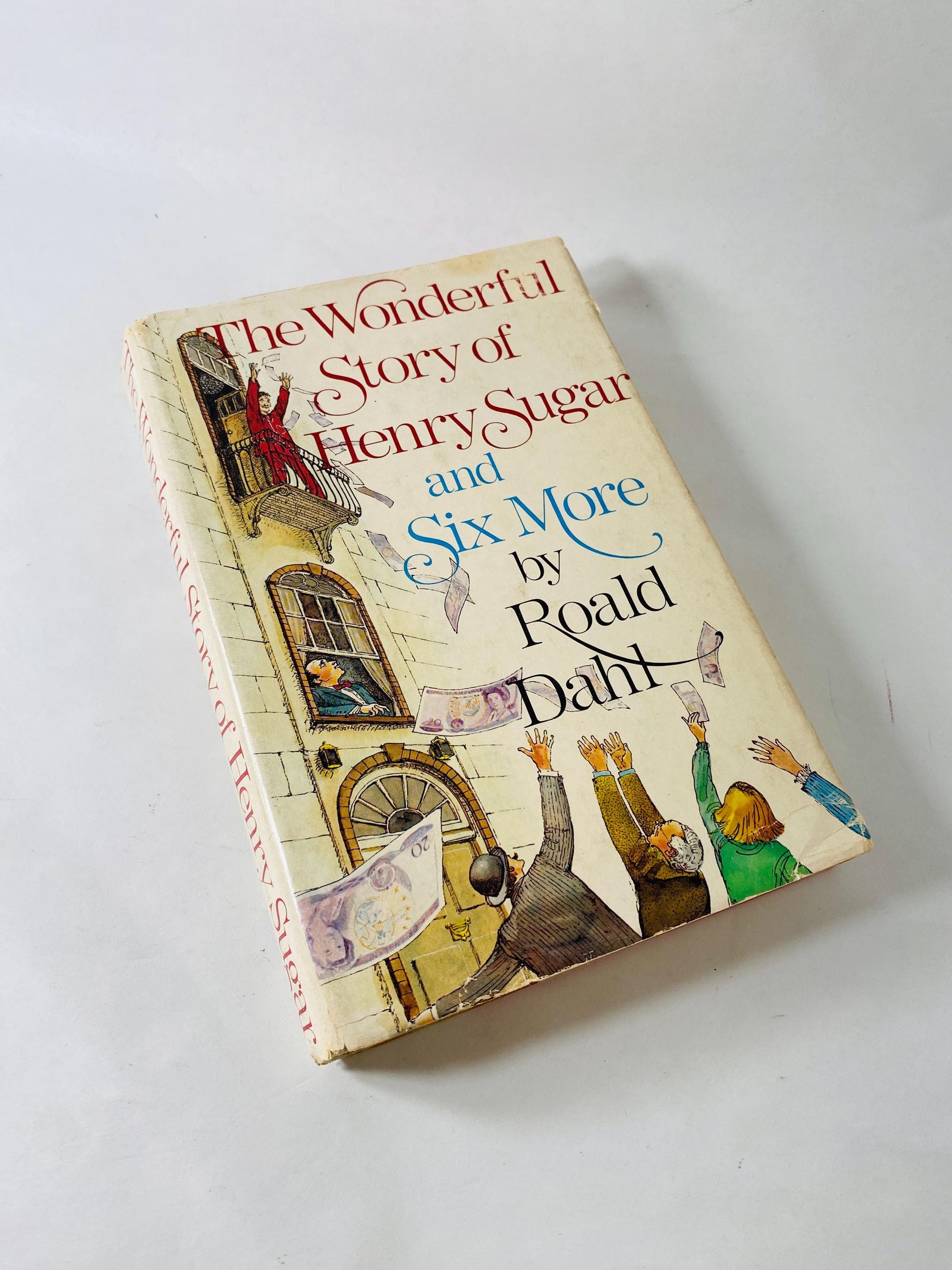 1977 FIRST EDITION vintage book by Roald Dahl Henry Sugar and Six More, First Printing Hardcover with Dust Jacket, Vintage Short Stories