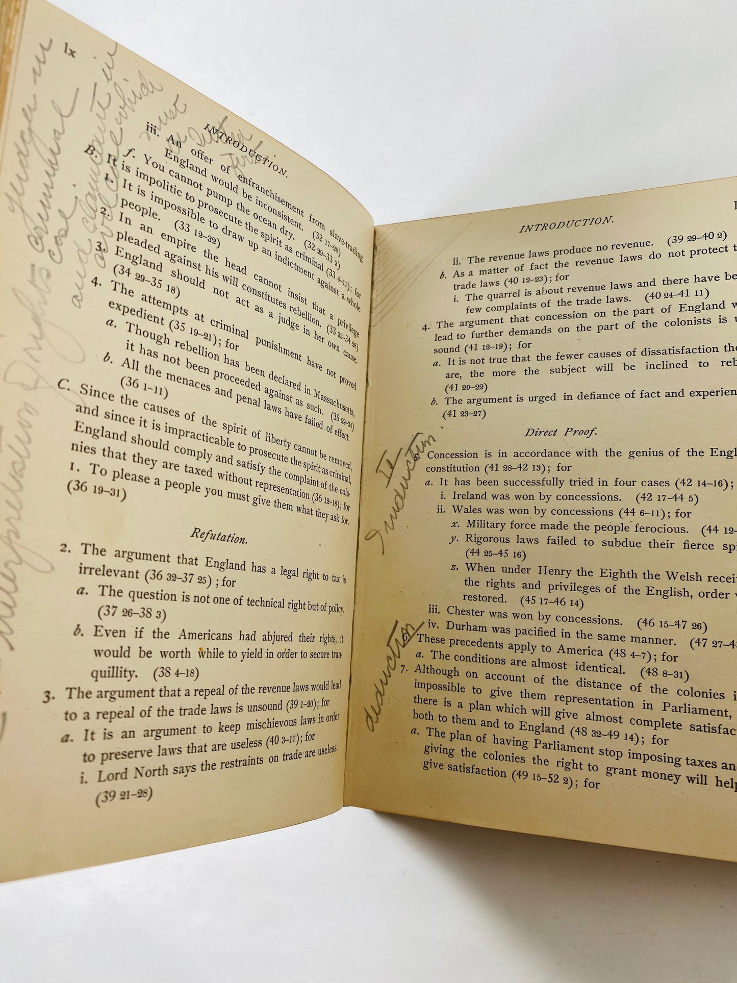 Edmund Burke’s Speech on Conciliation with America antique book circa 1897 which was delivered just before the American Revolution began