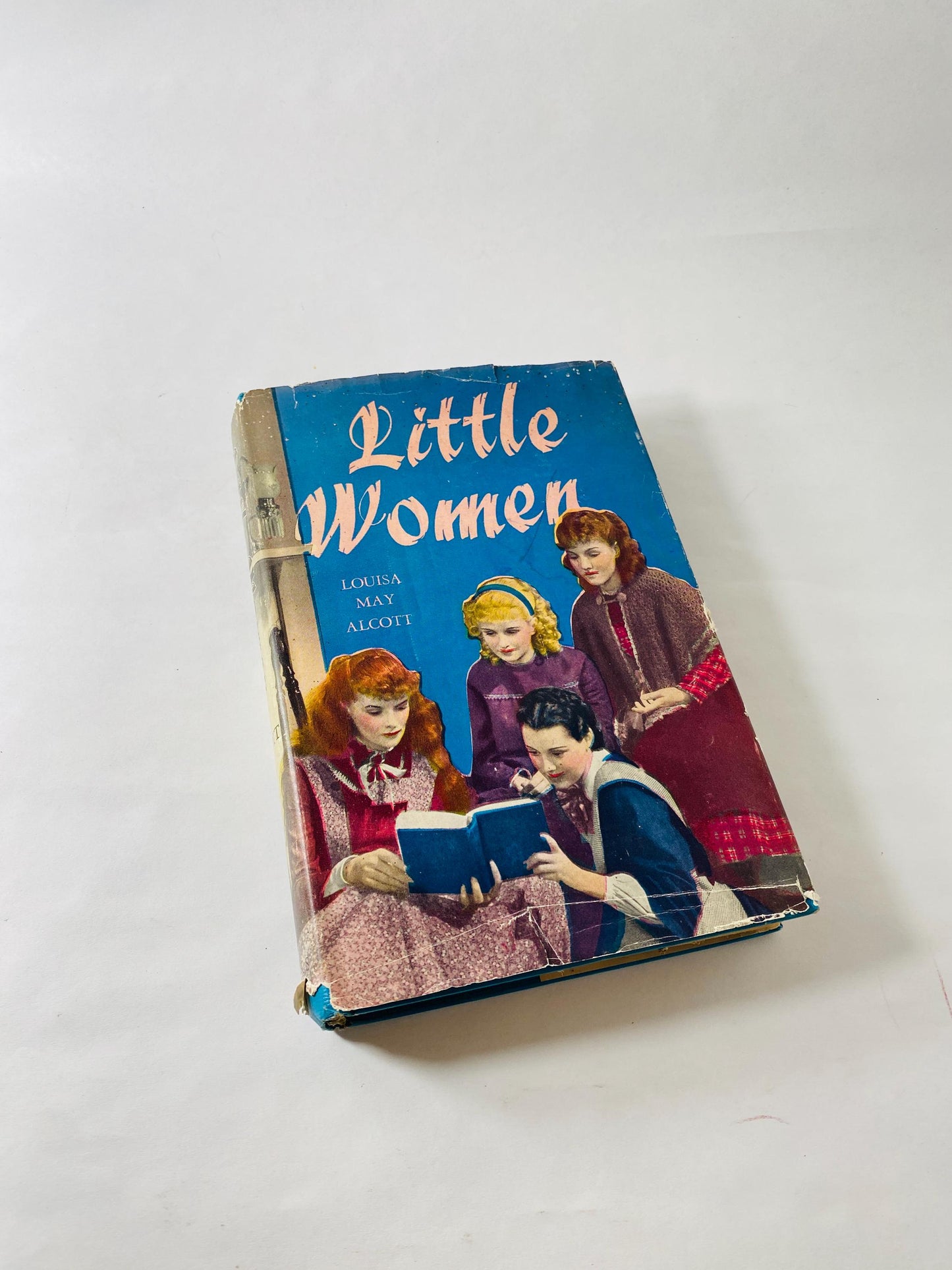 1933 Little Women by Louisa May Alcott vintage antique book home decor gift featuring promotional photographs from the 1933 film adaptation