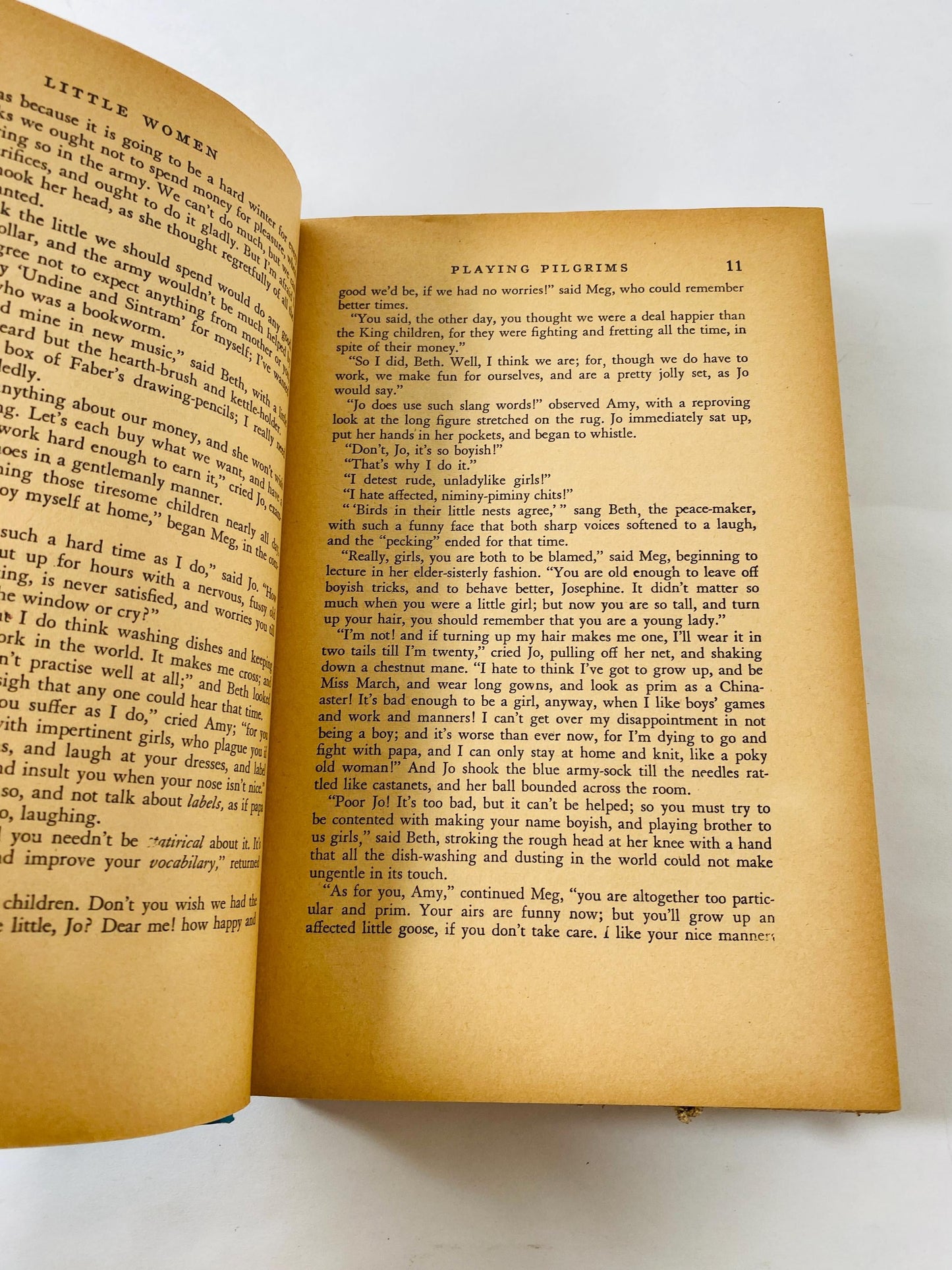 1933 Little Women by Louisa May Alcott vintage antique book home decor gift featuring promotional photographs from the 1933 film adaptation