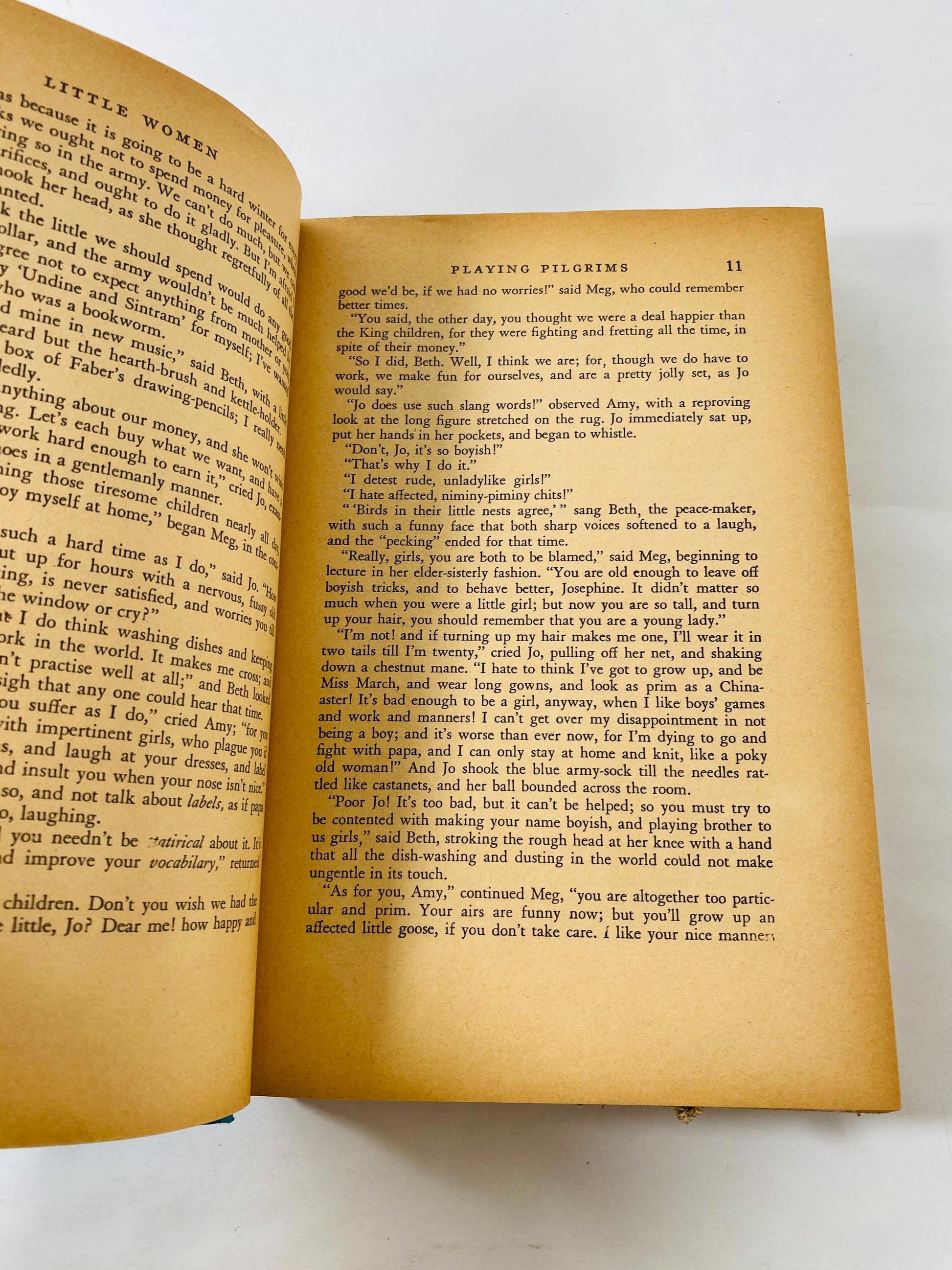 1933 Little Women by Louisa May Alcott vintage antique book home decor gift featuring promotional photographs from the 1933 film adaptation