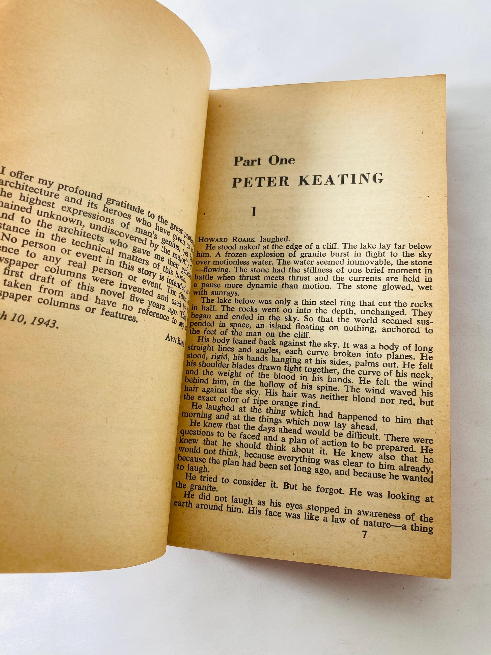 1961 Fountainhead vintage Signet paperback book by Ayn Rand philosophy Objectivism capitalism author of Atlas Shrugged