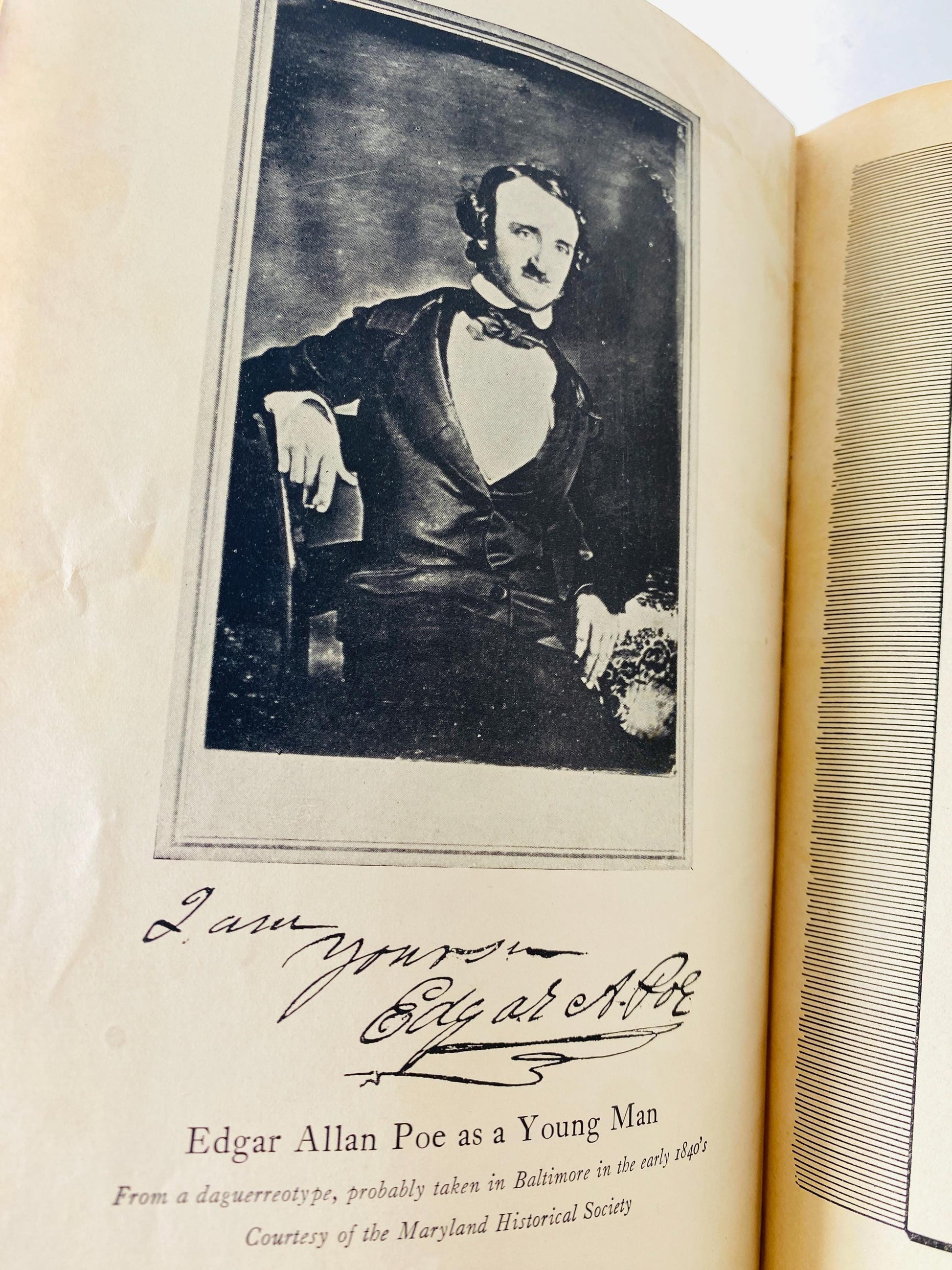 1934 Edgar Allan Poe vintage Israfel book by Hervey Allen Farrar & Rinehart edition