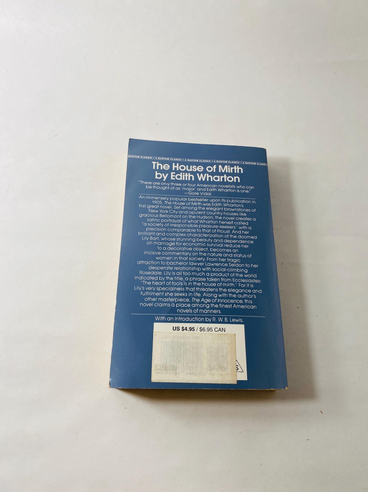 House of Mirth by Edith Wharton vintage Bantam paperback book by the first woman to win the Pulitzer Prize set in Gilded Age New York