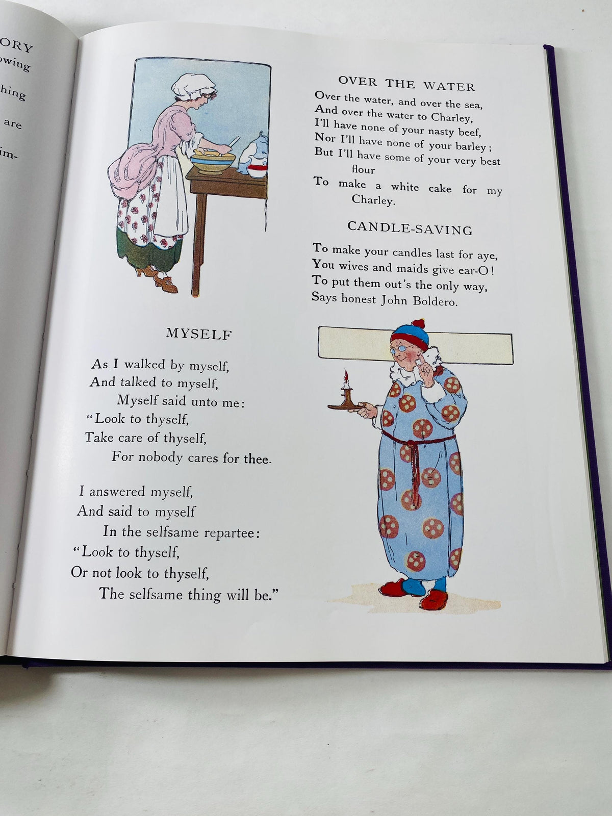 Real Mother Goose LARGE vintage book illustrated circa 1992 by Blanche Fisher Wright children's Fairy Tales Bedtime stories porch