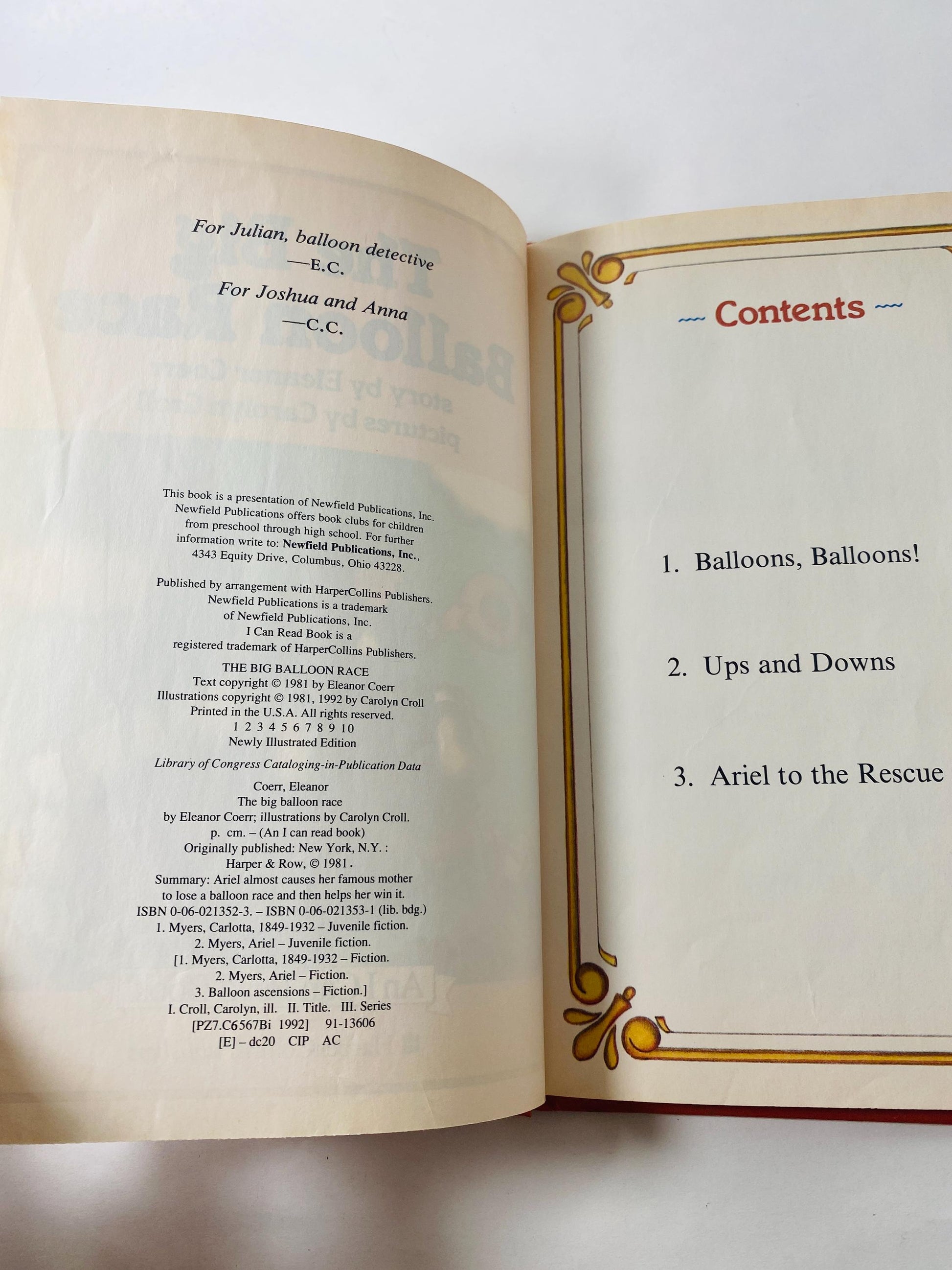 The Big Balloon Race vintage 1975 Reading Rainbow I Can Read book by Eleanor Coerr
