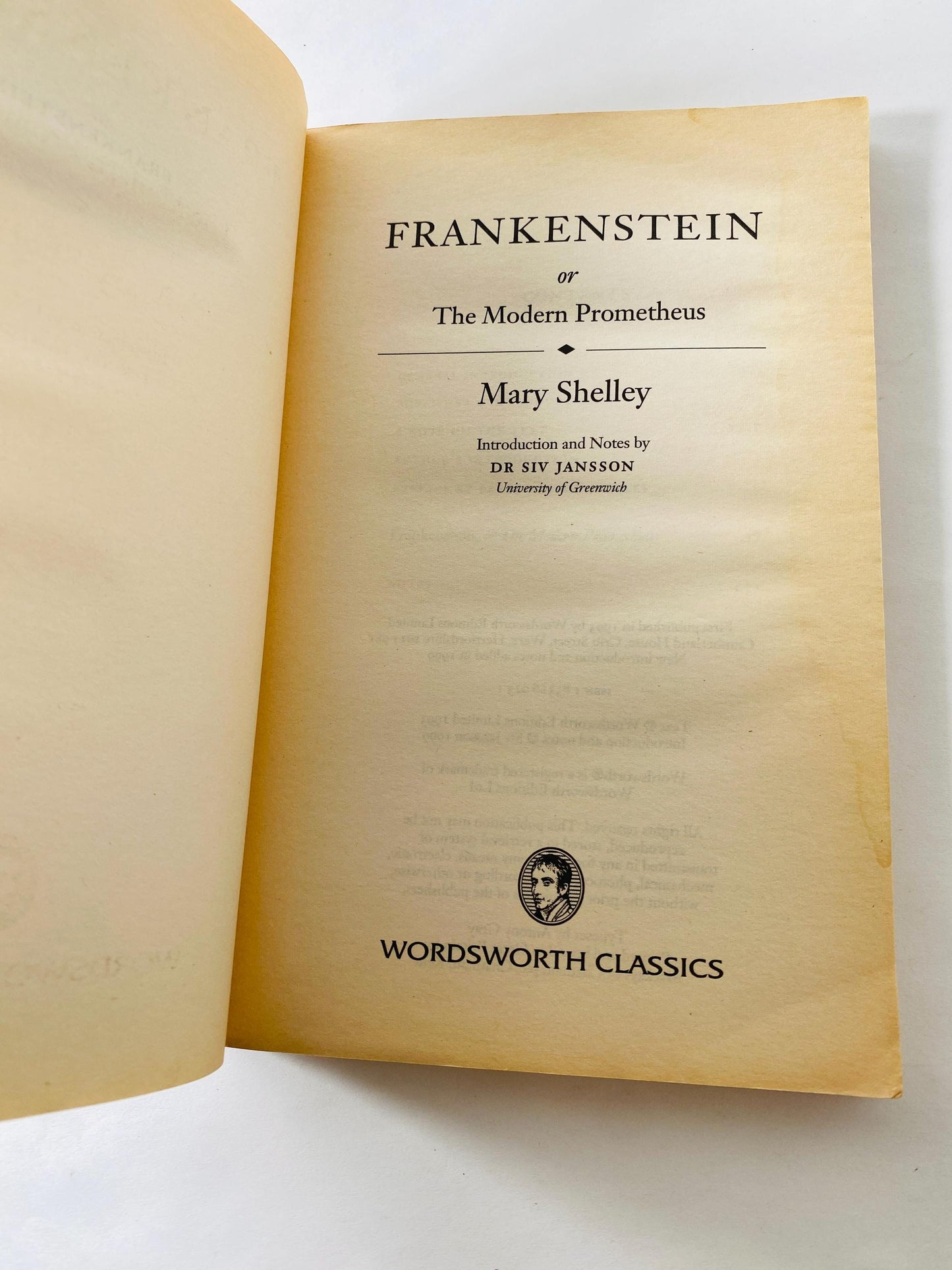 Mary Shelley Frankenstein Vintage paperback book circa 1993 collector gift Gothic gift emo goth home decor Halloween