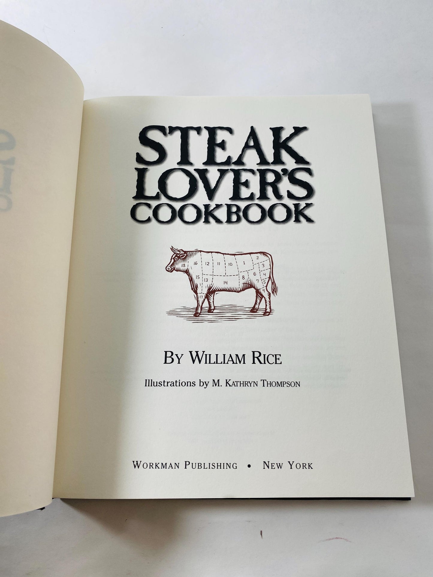 The Steak Lovers CookBook vintage cookbook by William Rice circa 1997 Carnivore meat gift Keto
