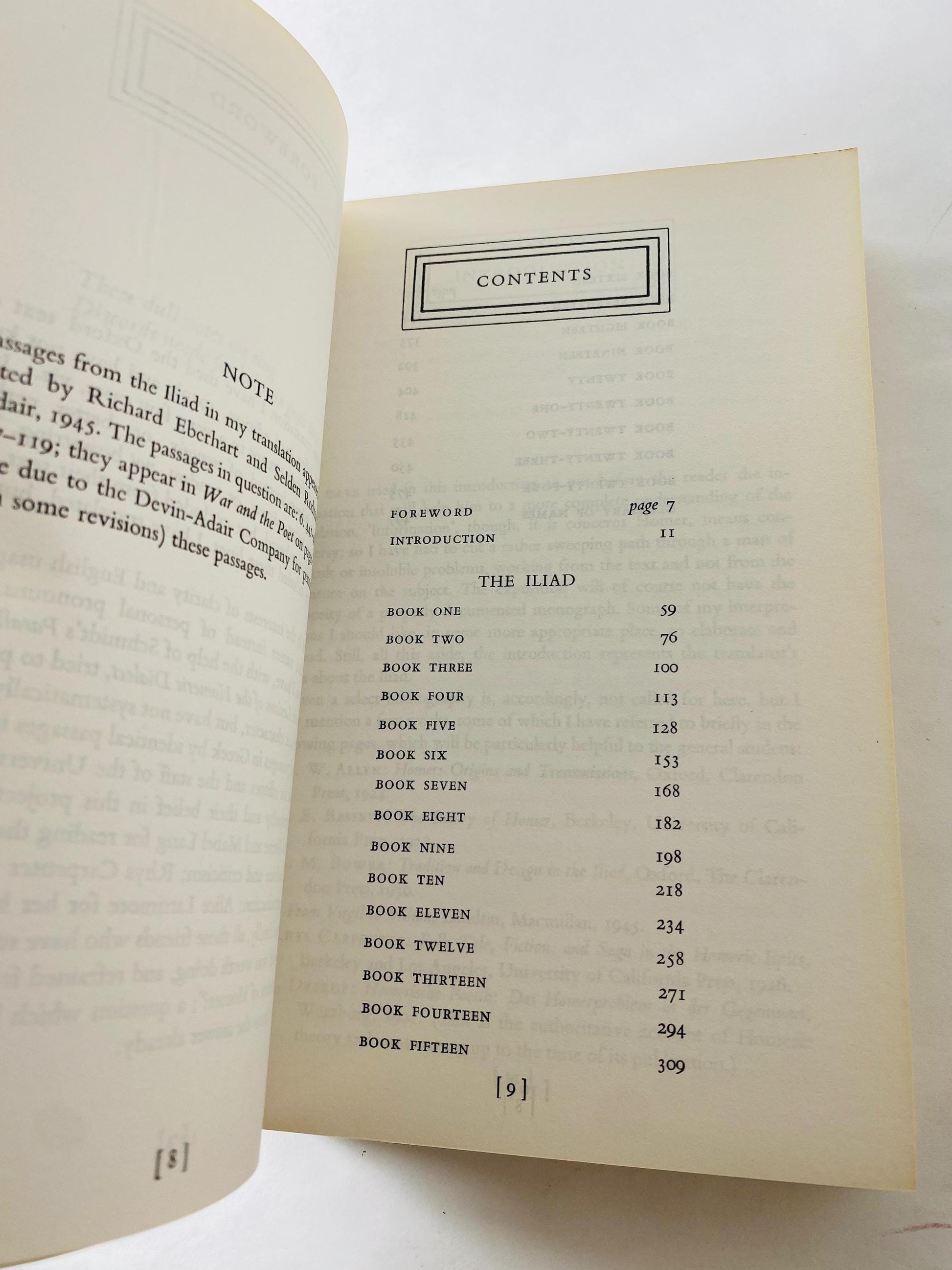 Iliad by Homer vintage paperback book circa 1961 University of Chicago edition Book lover gift. Mythology philosophy