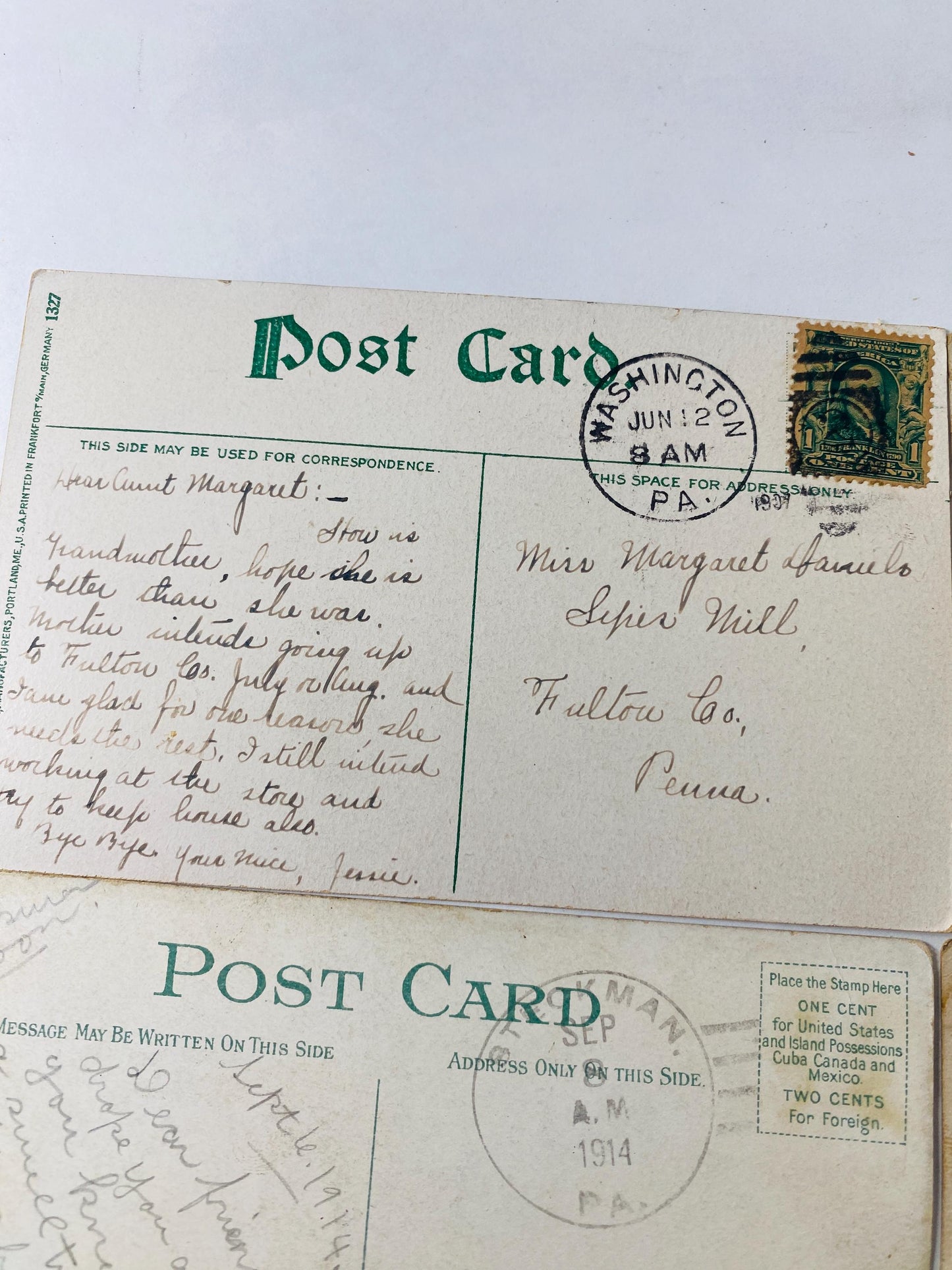 Lot 4 Antique Pennsylvania Maryland Postcards 1920s Baltimore Cumberland Pittsburgh Reading PA Vintage Carnegie Library in Schenley Park