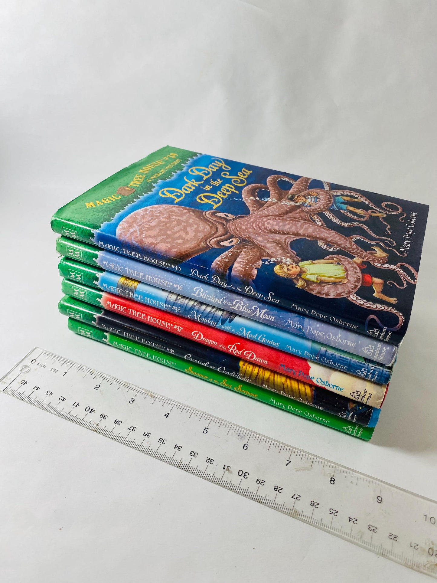 Magic Tree House FIRST PRINTING vintage hardcover book set circa 2004 by Mary Pope Osborne Sea Serpent Carnival Blizzard Blue Moon Deep Sea