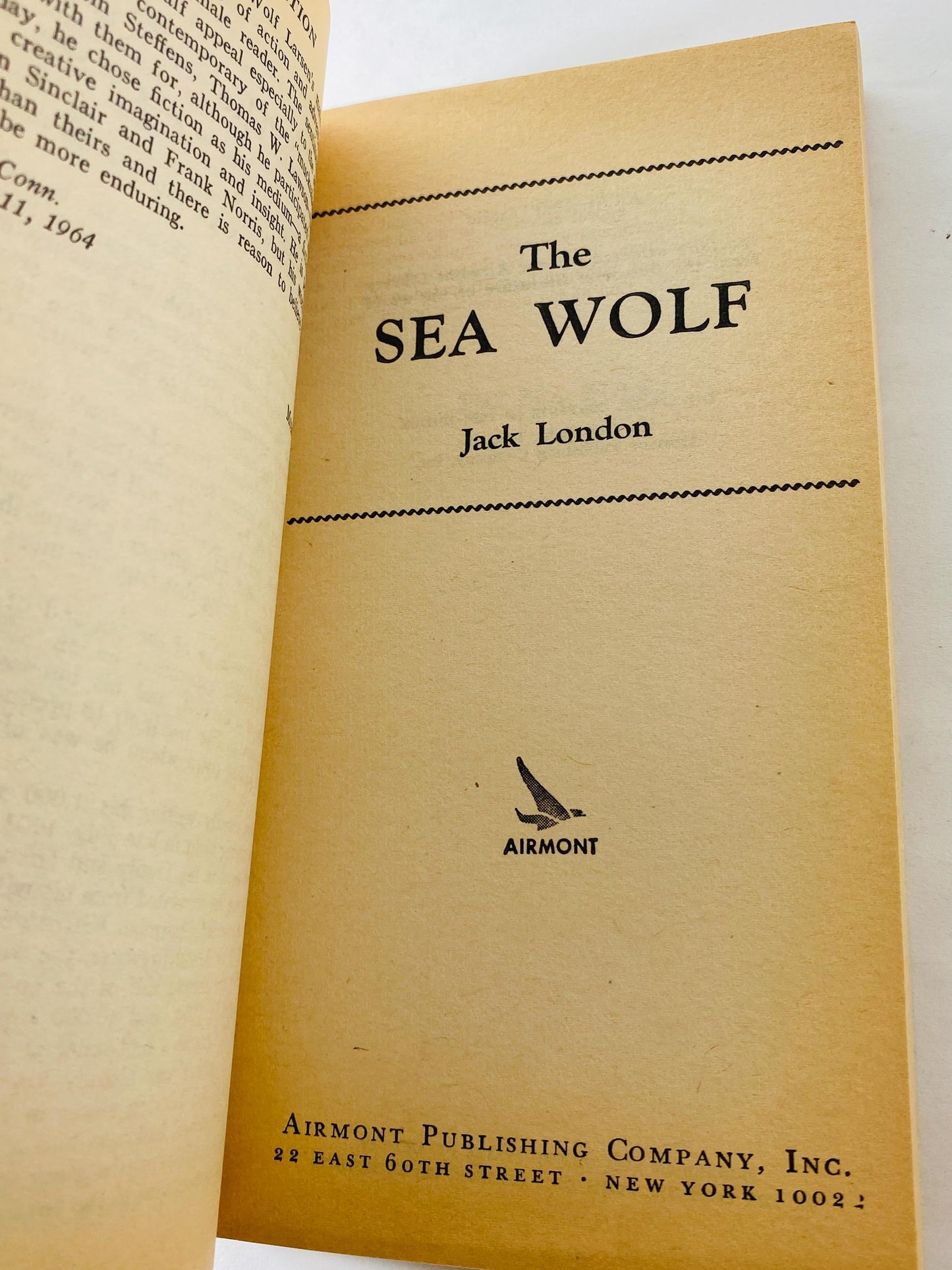 Sea Wolf by Jack London vintage paperback book circa 1965 Airmont Publishing