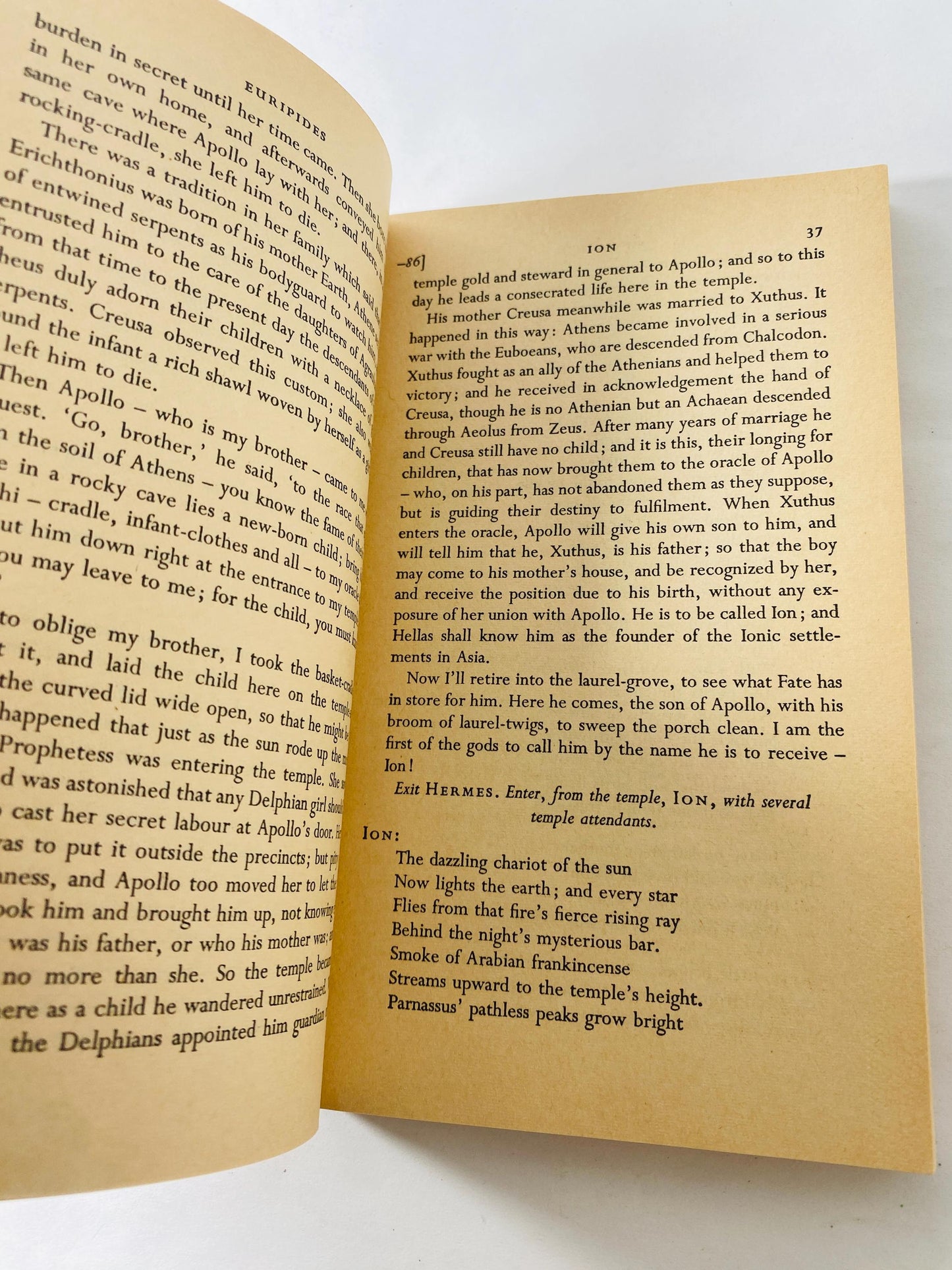 Euripides Vintage philosophy Penguin paperback book Bacchae and Other Plays circa 1970 gift literature shelfie