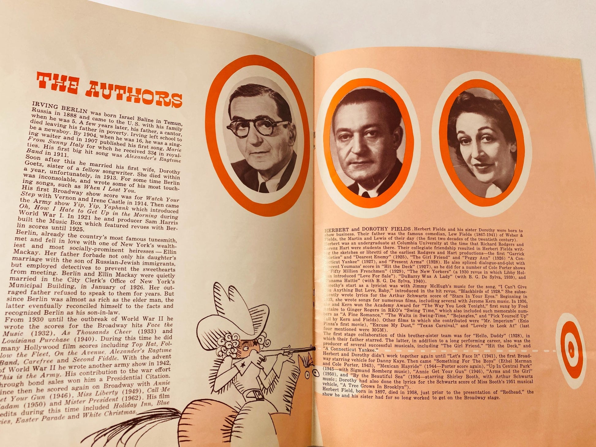 1973 Irving Berlin Annie Get Your Gun Souvenir Program featuring Barbara Eden, John Bennett Perry & Sandra Peabody Vintage Musical Theatre