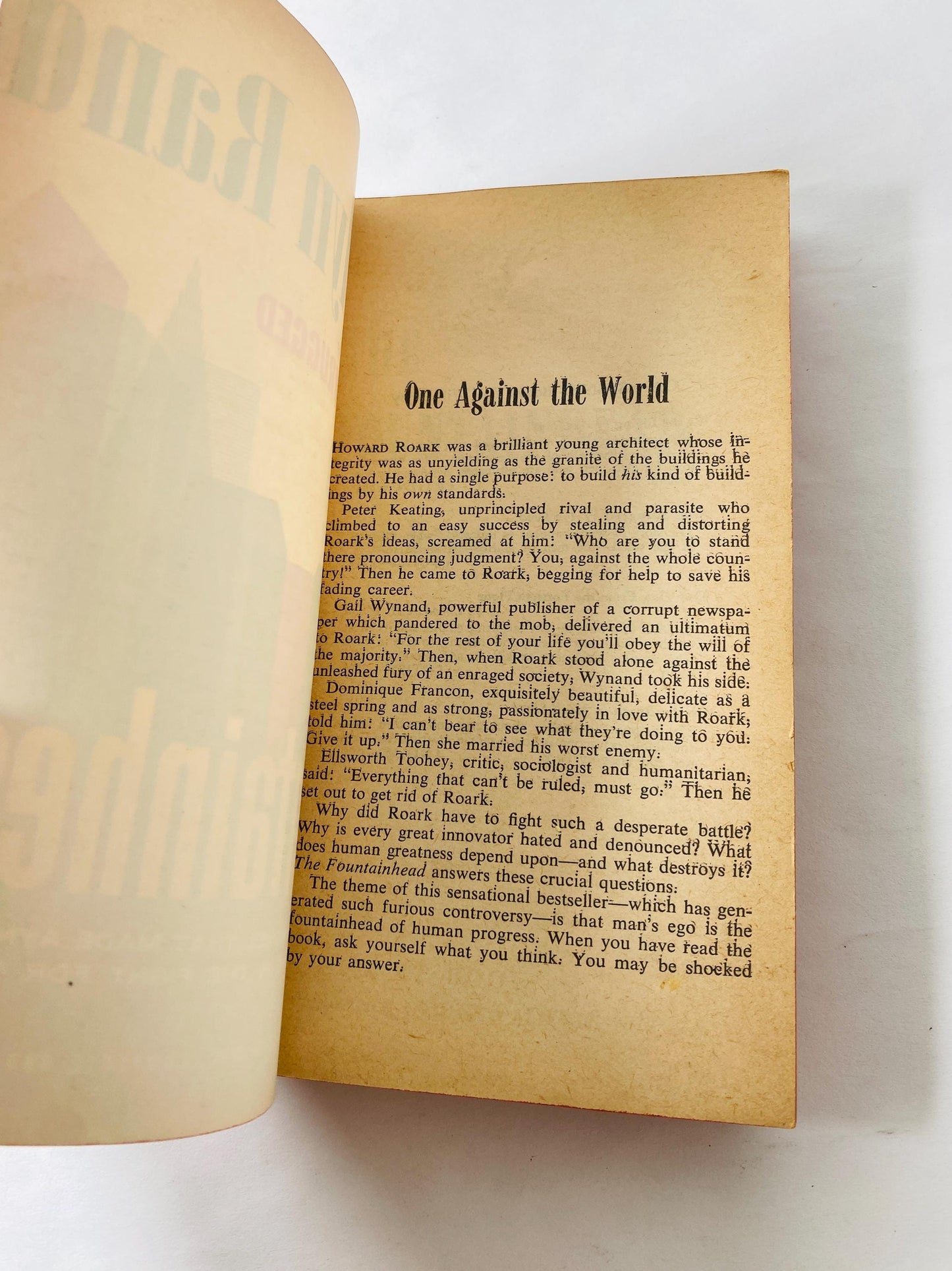 1961 Fountainhead vintage Signet paperback book by Ayn Rand philosophy Objectivism capitalism author of Atlas Shrugged