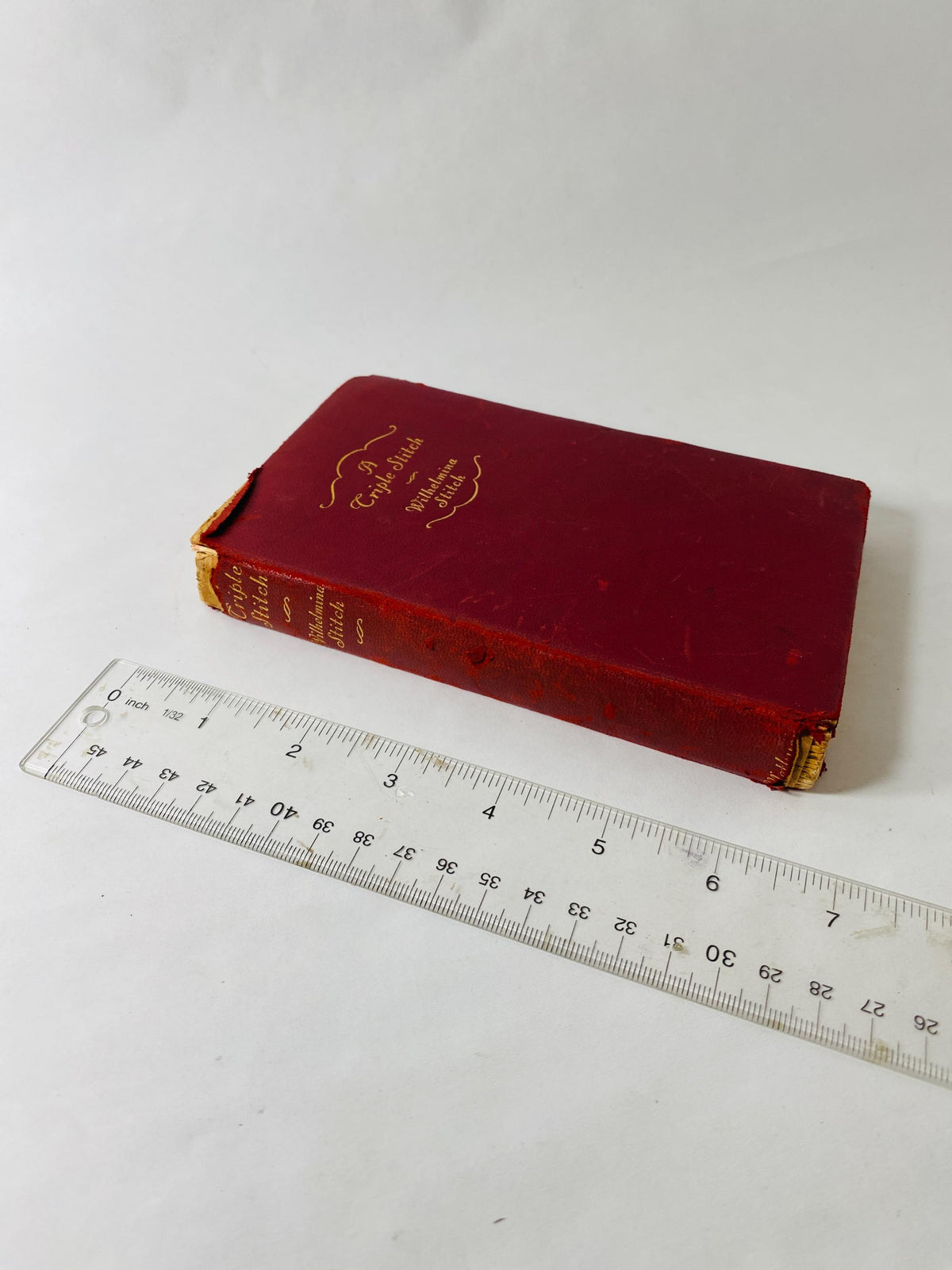 1933 Triple Stitch Wilhelmina Stitch First Edition Vintage Poetry Book Methuen London with beautiful red leather binding