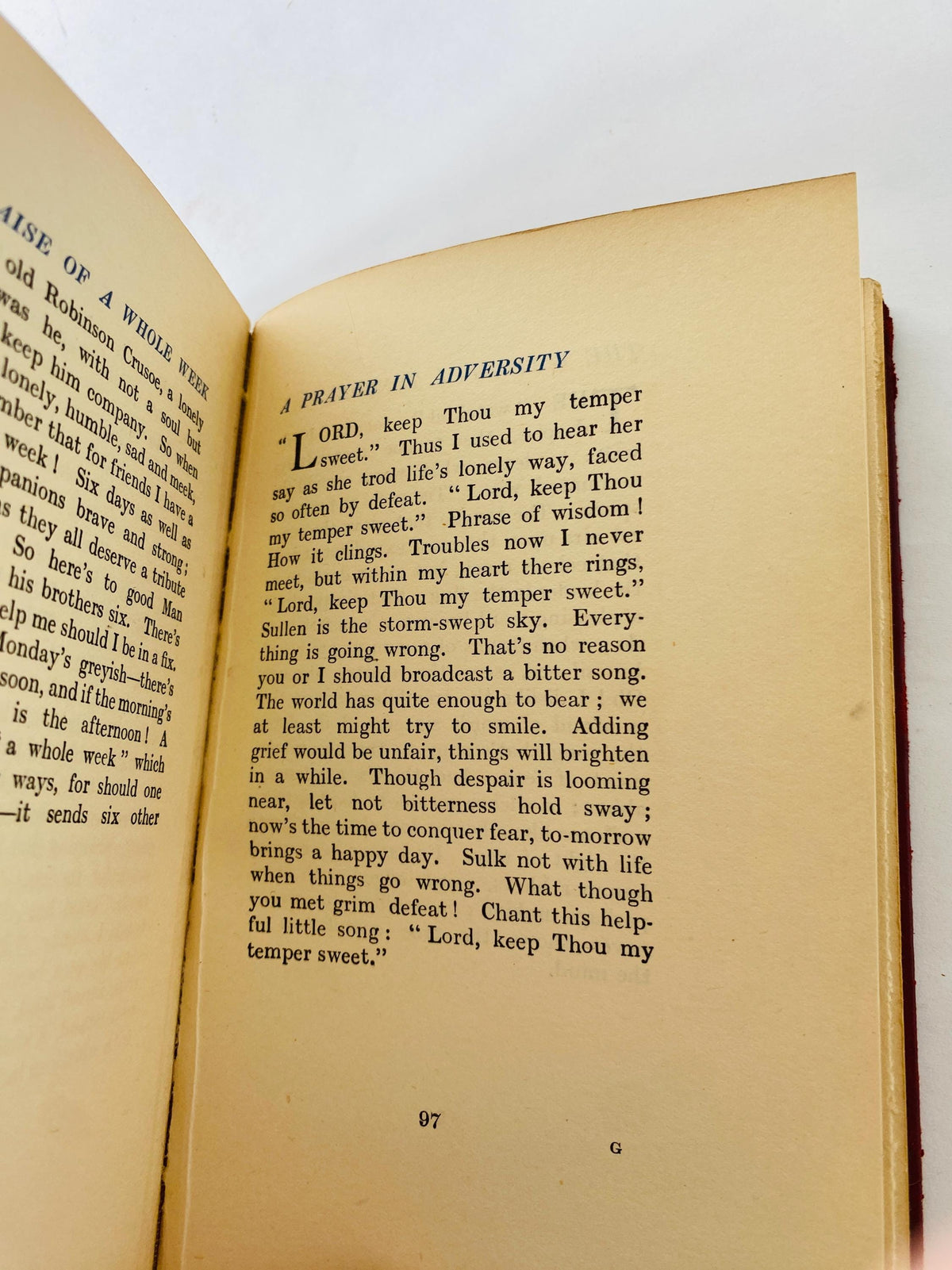 1933 Triple Stitch Wilhelmina Stitch First Edition Vintage Poetry Book Methuen London with beautiful red leather binding