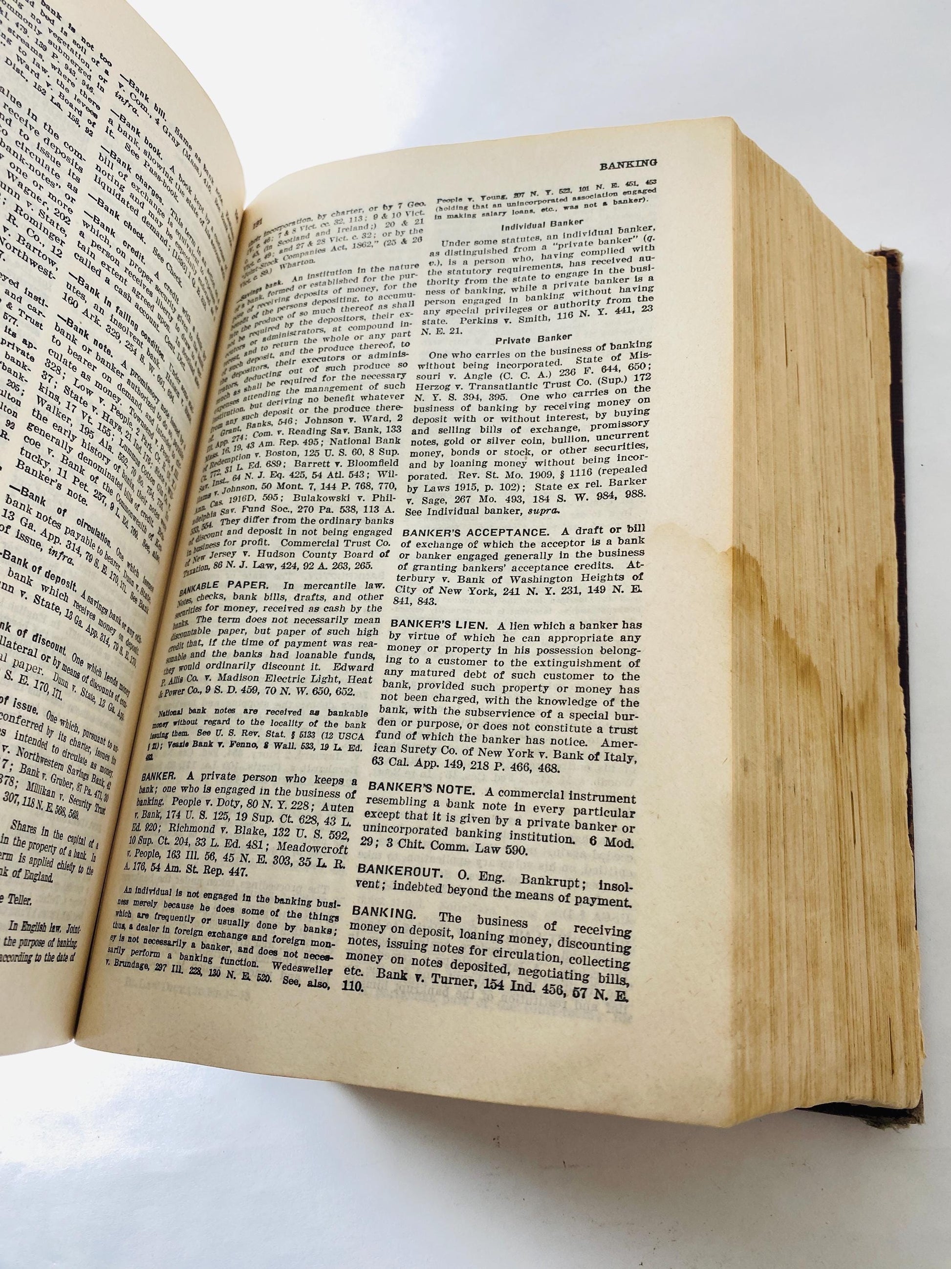 1933 Black's Law Dictionary Book 3d Edition vintage burgundy brown Henry Campbell Black West Publishing Law School Bar Gift POOR Condition