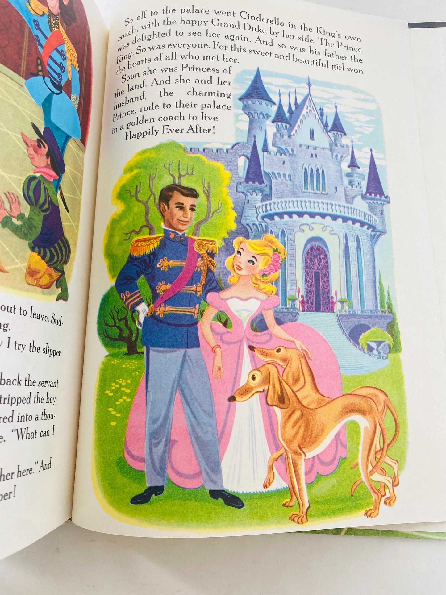 Walt Disney Cinderella LARGE vintage children's book circa 1981 GORGEOUS illustrations Christmas princess gift