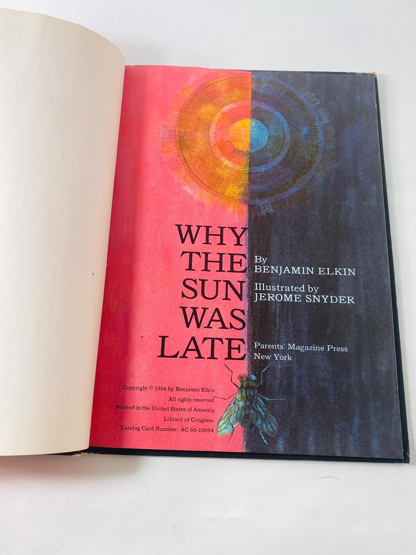 Why the Sun was Late vintage Weekly Reader kids book story circa 1966 by Benjamin Elkin