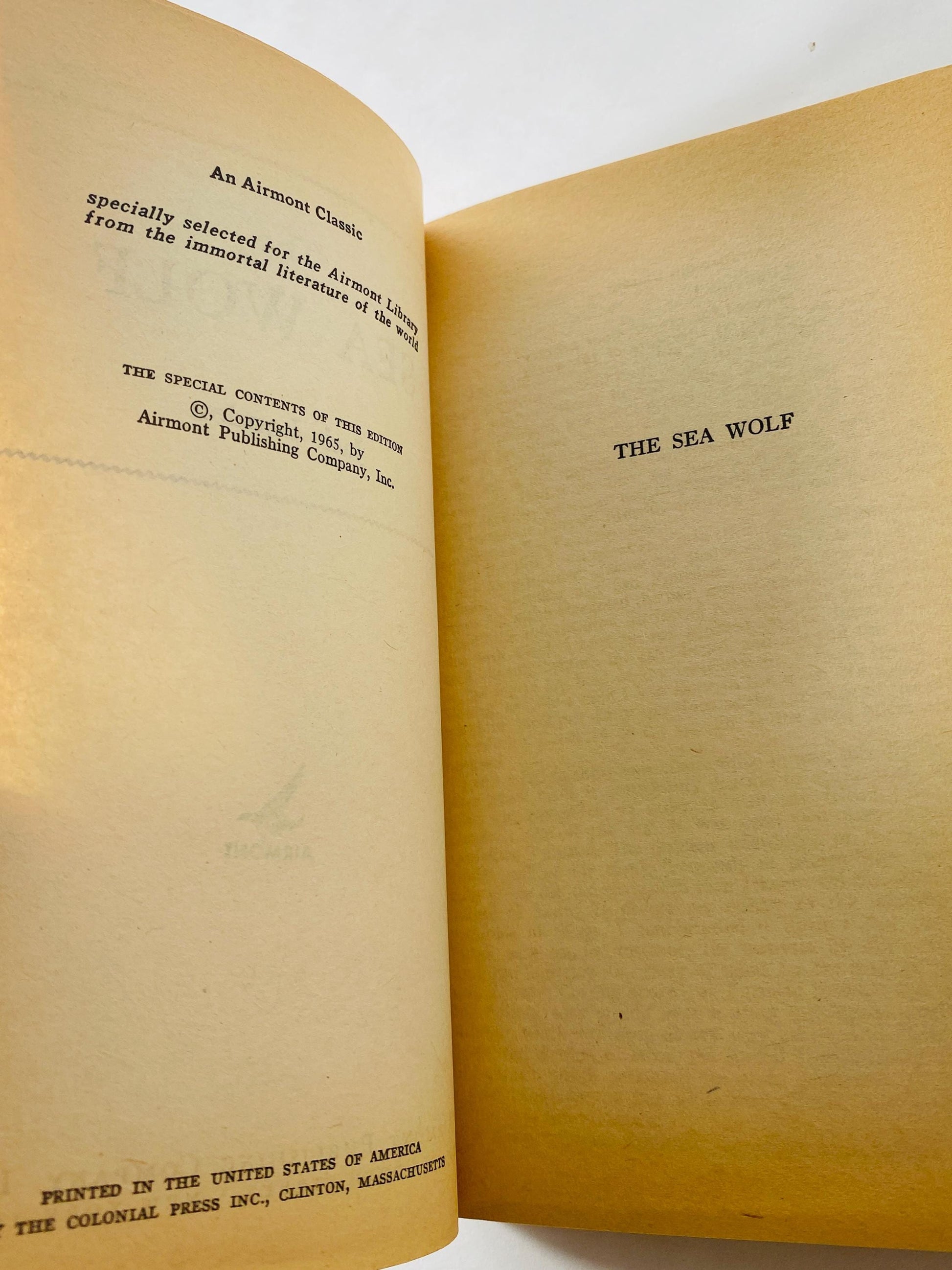 Sea Wolf by Jack London vintage paperback book circa 1965 Airmont Publishing