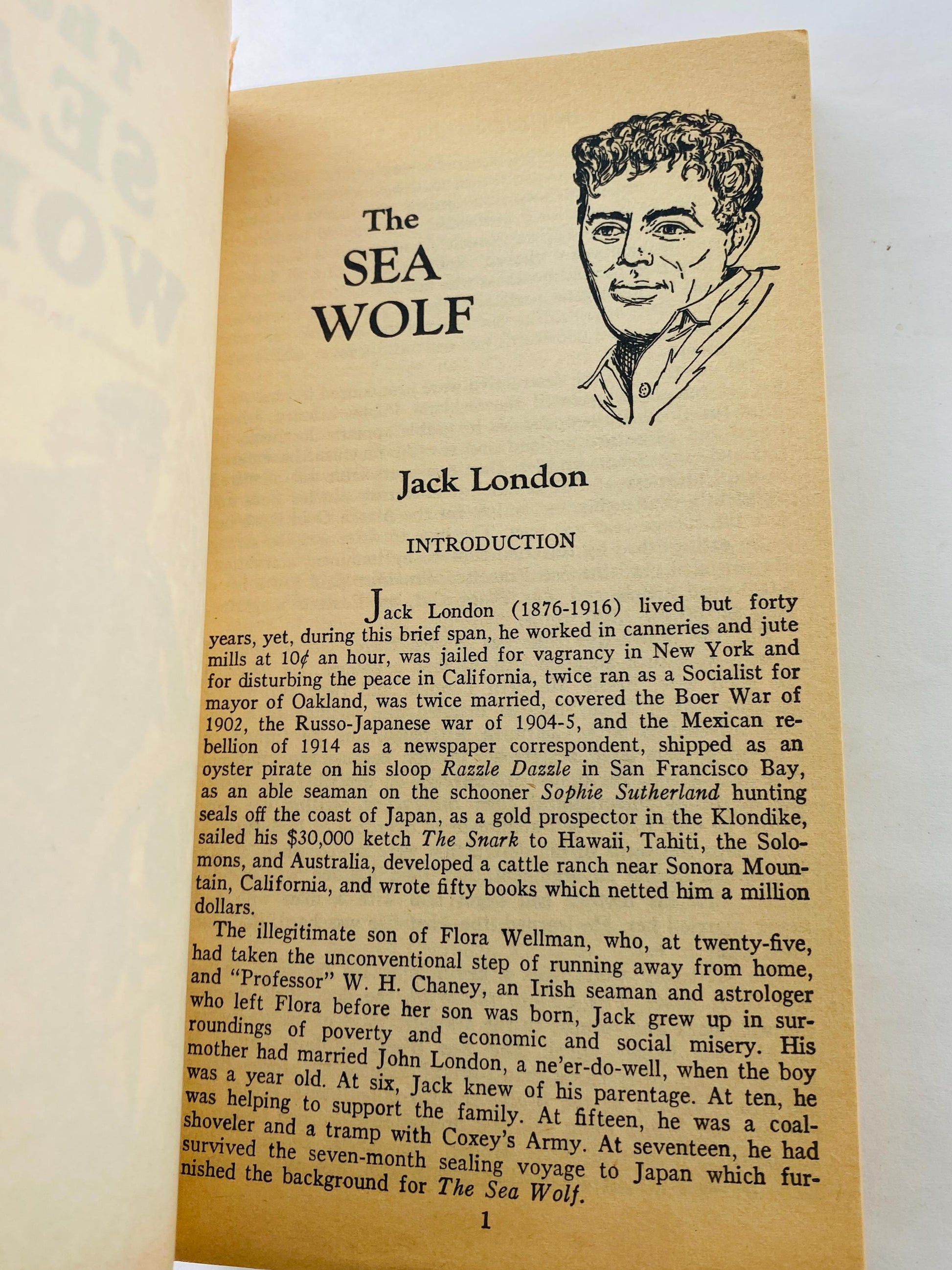 Sea Wolf by Jack London vintage paperback book circa 1965 Airmont Publishing