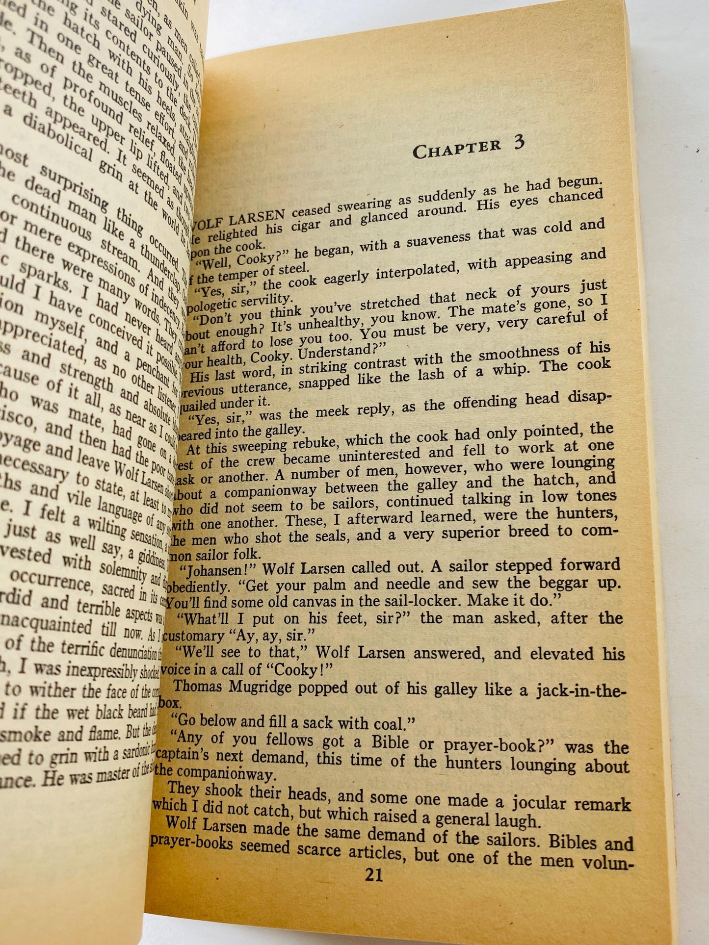 Sea Wolf by Jack London vintage paperback book circa 1965 Airmont Publishing