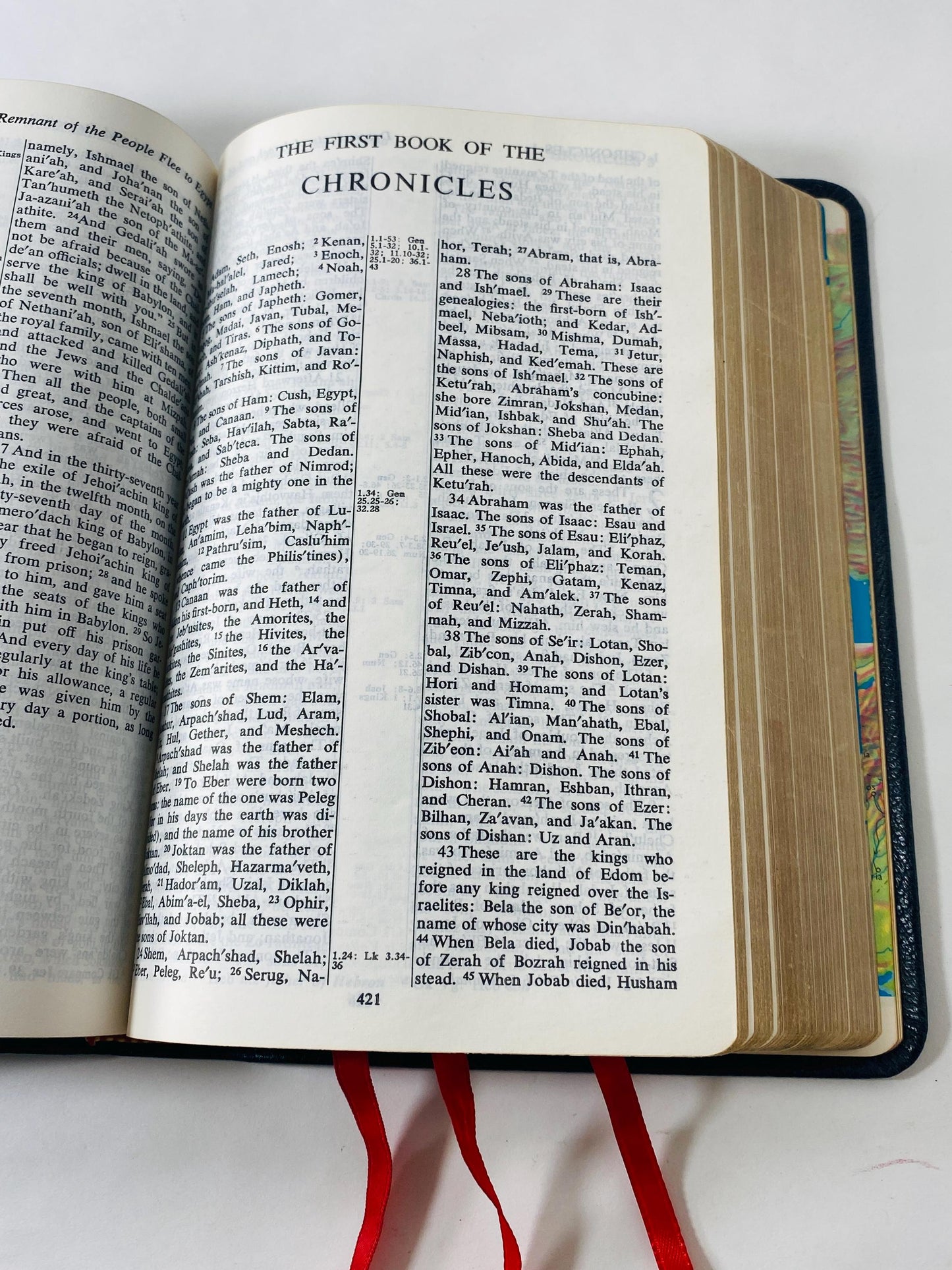 Holy Bible Old & New Testaments Red Letter Edition circa 1972 Vintage bible w leather cover. Thomas Nelson. King James Rev