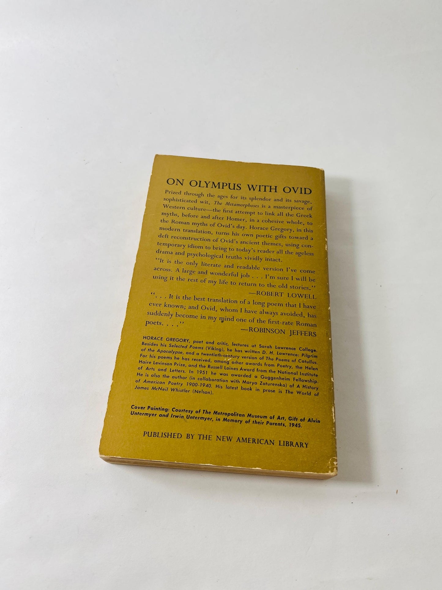 Ovid Metamorphoses vintage paperback book circa 1964 classic Roman epic psychology Greek Psychoanalysis mythology