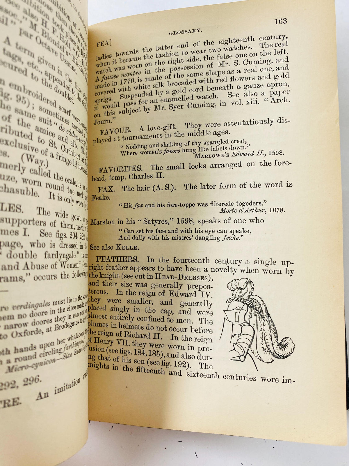 Antique 1910 Costume in England Vol II Fairholt Illustrated Fashion History Glossary Former Library Book MISSING pages