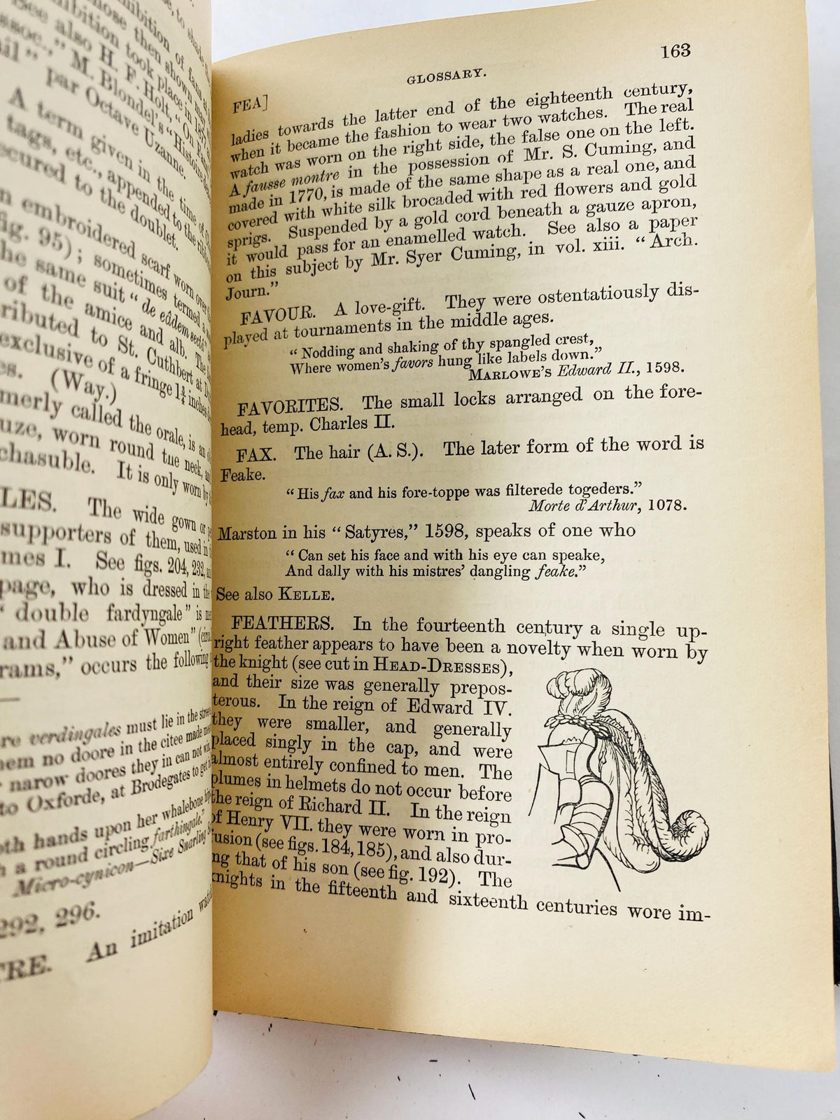 Antique 1910 Costume in England Vol II Fairholt Illustrated Fashion History Glossary Former Library Book MISSING pages