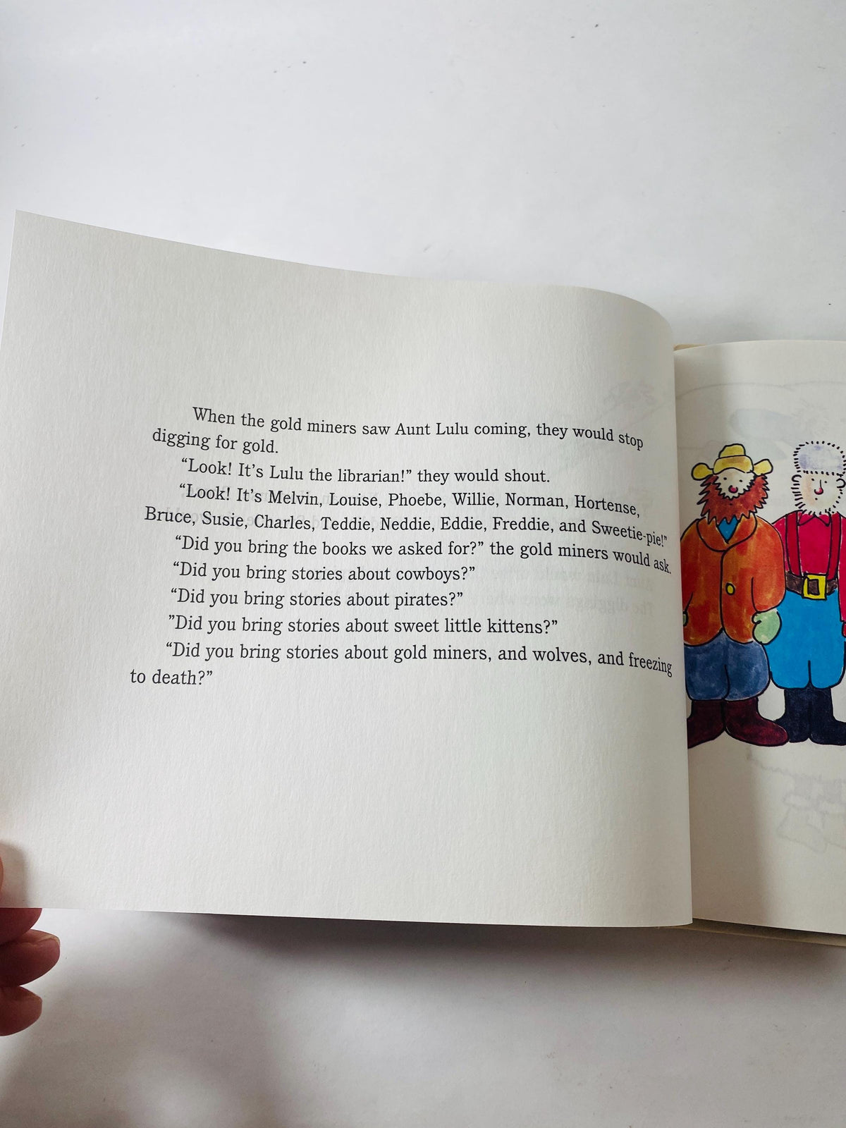 Aunt Lulu vintage book by Daniel P inkwater children's illustrated picture book about a librarian in Alaska with 14 husky sled dogs