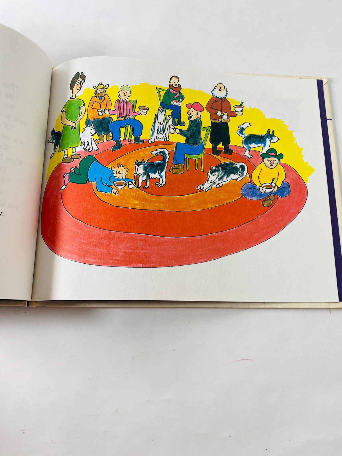 Aunt Lulu vintage book by Daniel P inkwater children's illustrated picture book about a librarian in Alaska with 14 husky sled dogs