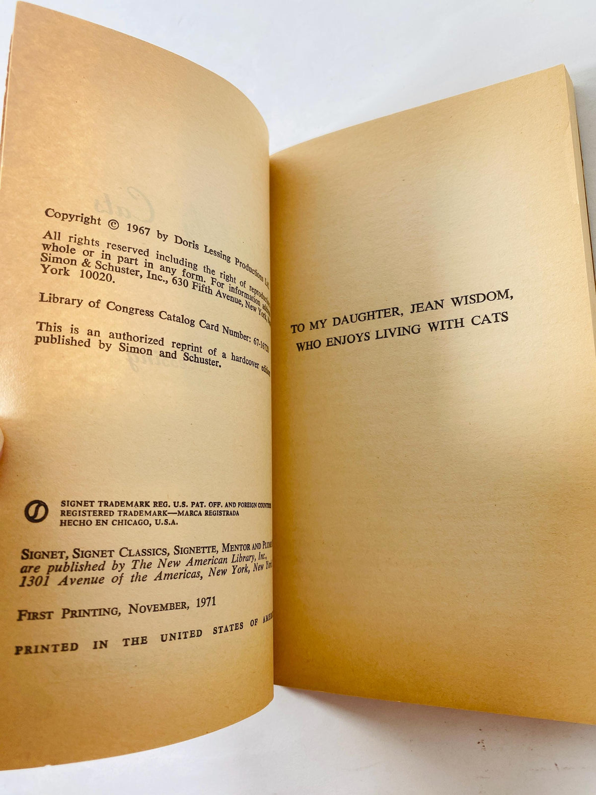 Particularly Cats vintage paperback book by Doris Lessing circa 1971 Christmas Chanukah gift stocking stuffer feline collectible