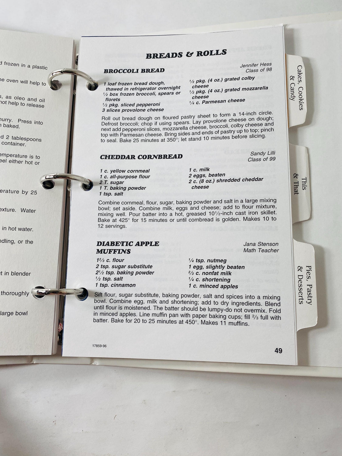 Hedgesville High School West Virginia vintage cookbok recipes FIRST EDITION circa 1996