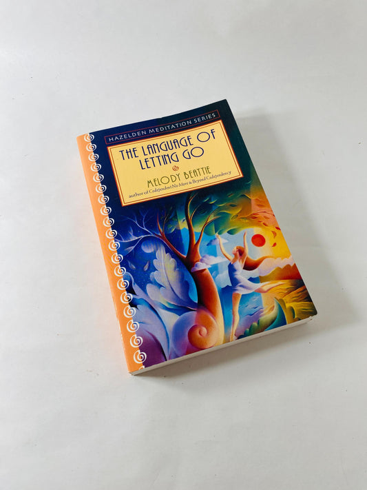 Language of Letting Go Alcoholics Anonymous Acceptance vintage paperback book by Melody Beattie 12 steps Recovery AA sobriety Let Go let God