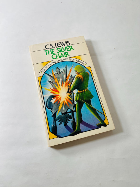 1970 Silver Chair vintage First Collier paperback book by CS Lewis Chronicles of Narnia Series Lion the Witch and the Wardrobe