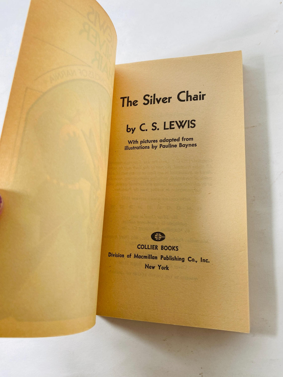 1970 Silver Chair vintage First Collier paperback book by CS Lewis Chronicles of Narnia Series Lion the Witch and the Wardrobe