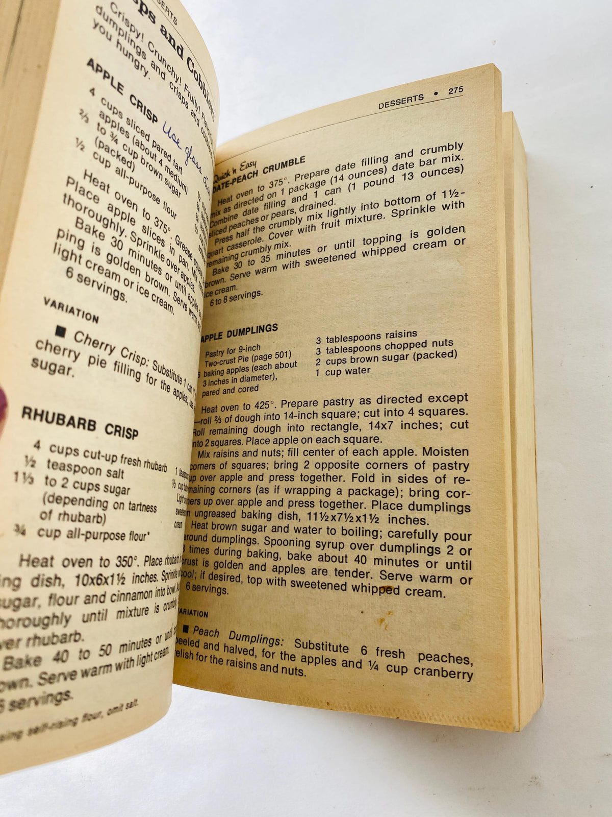 Betty Crocker's Cookbook vintage paperback book circa 1976 recipes cooking kitchen retro