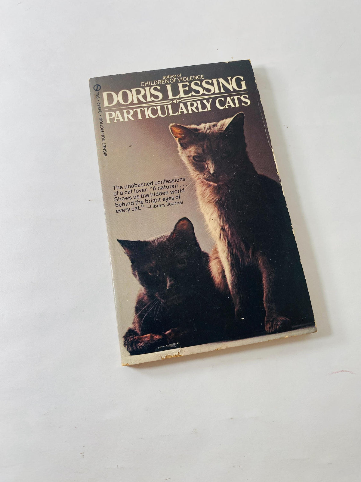 Particularly Cats vintage paperback book by Doris Lessing circa 1971 Christmas Chanukah gift stocking stuffer feline collectible