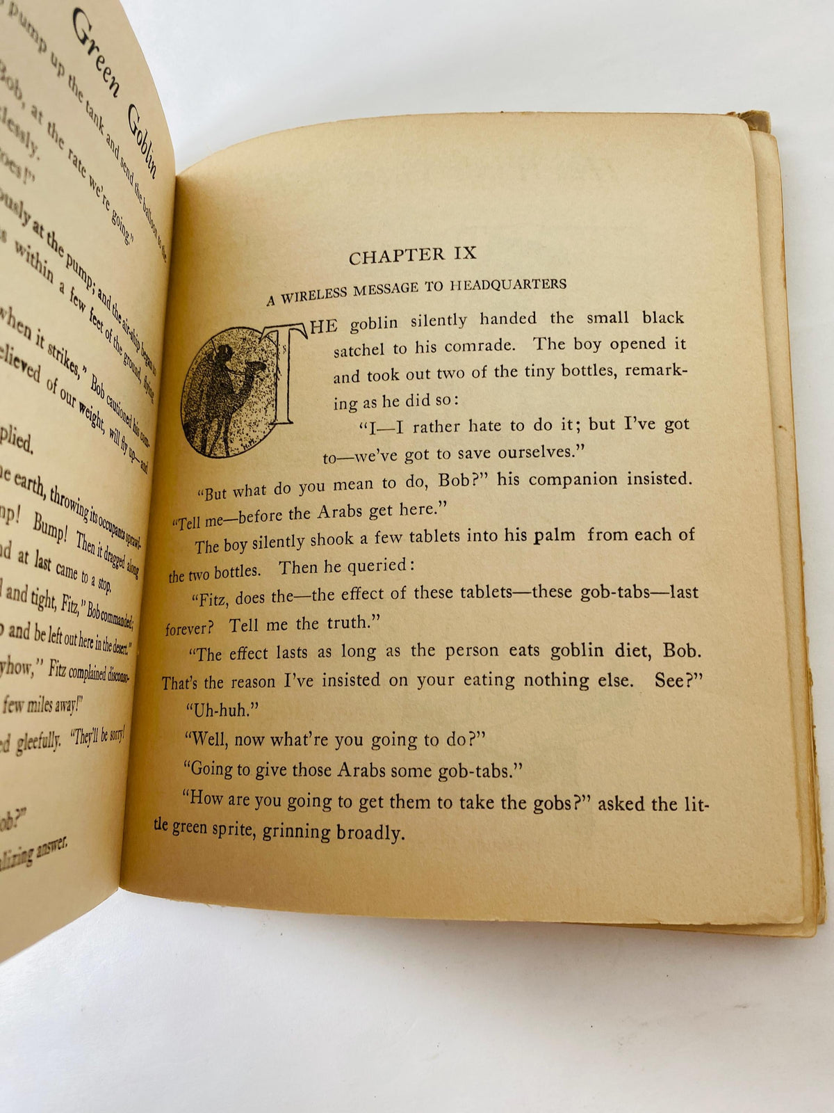 Little Green Goblin FIRST EDITION vintage book by Naylor published by Saalfield Publishing circa 1907, Fairies Poor Condition Halloween