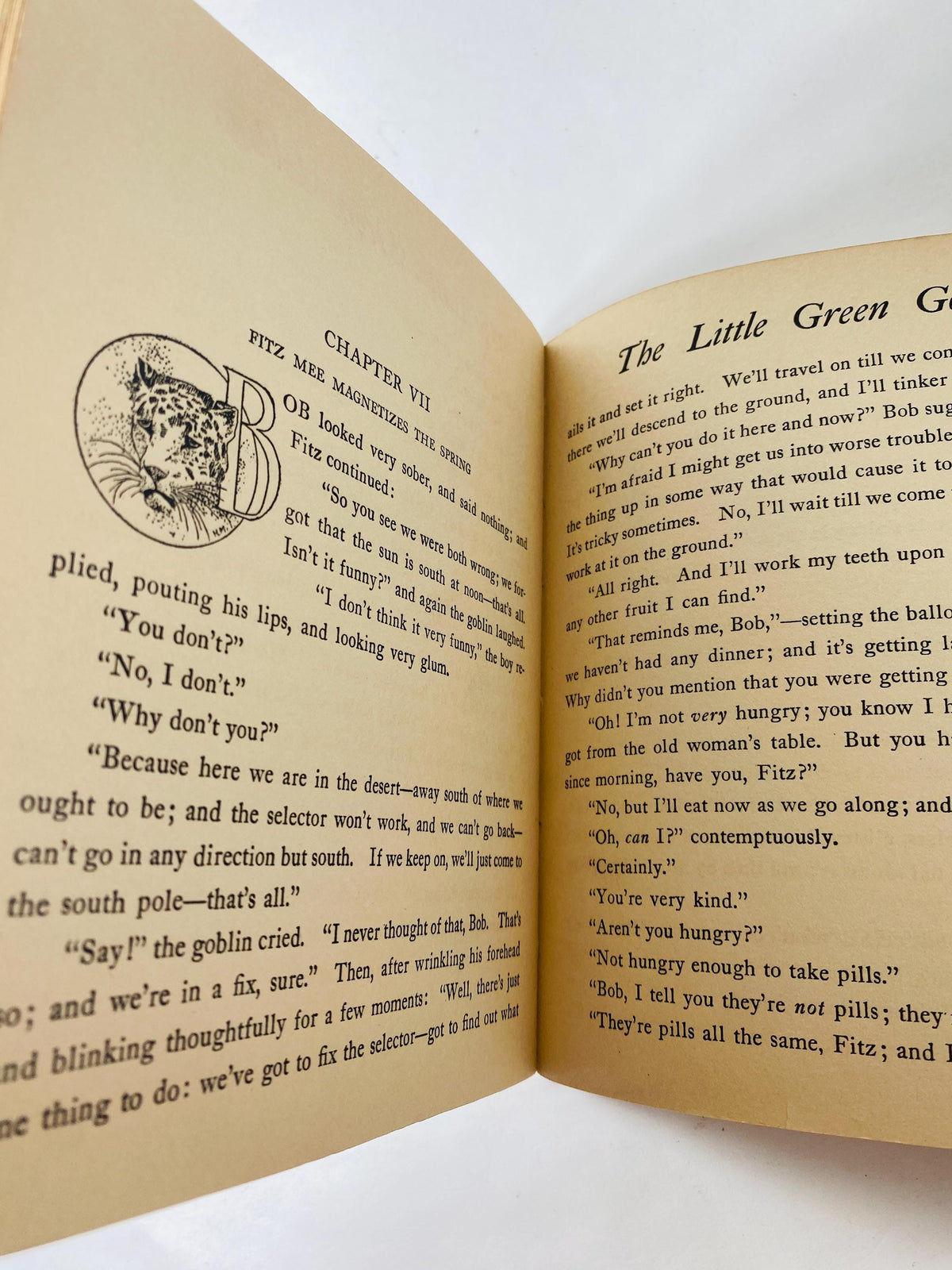 Little Green Goblin FIRST EDITION vintage book by Naylor published by Saalfield Publishing circa 1907, Fairies Poor Condition Halloween