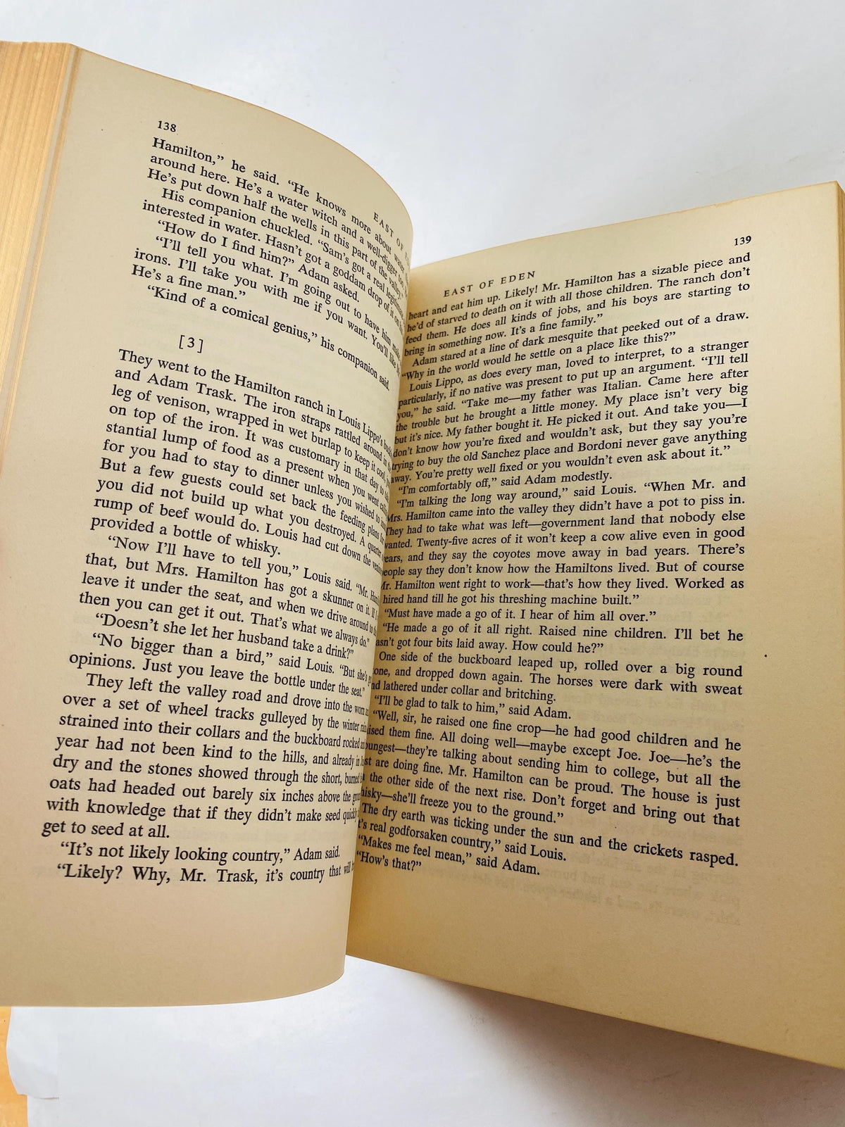 FIRST EDITION East of Eden book by John Steinbeck circa 1952 third printing Vintage Viking Press winner of the Nobel Priz Green home decor